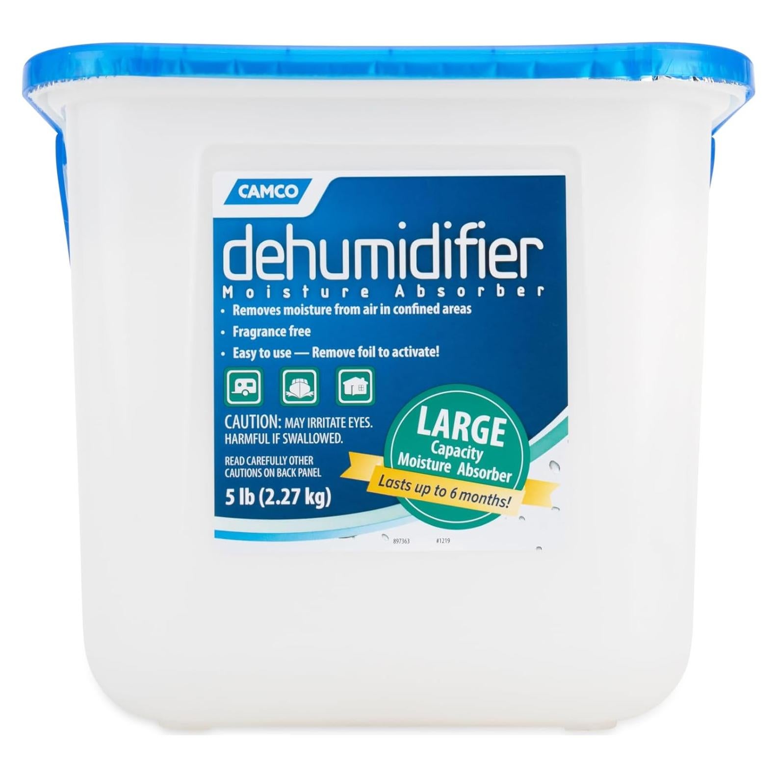 Cubeta Absorbente de Humedad Camco 2.27 kg - Sin Fragancia