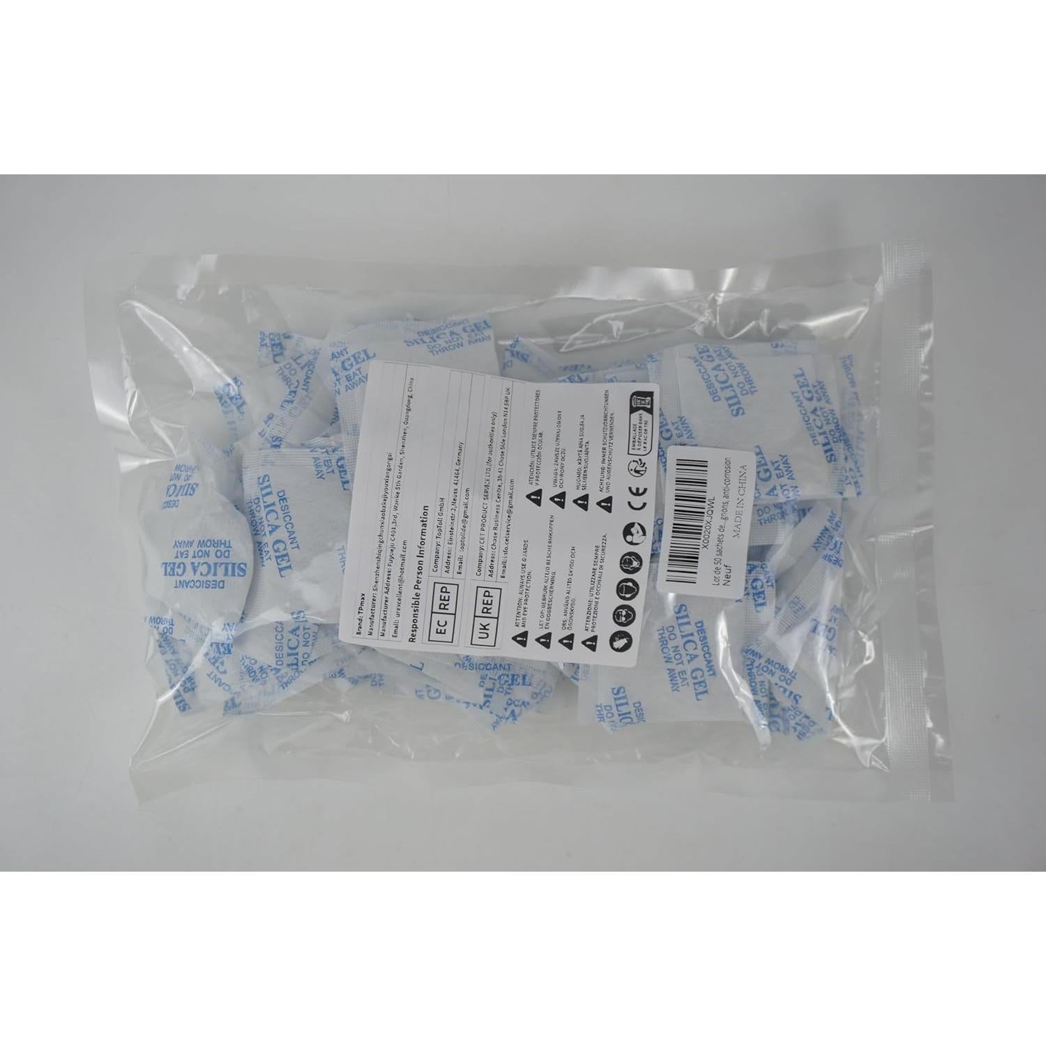 50 Paquetes Gel de Sílice Deshidratante Ur-Excellent 10g