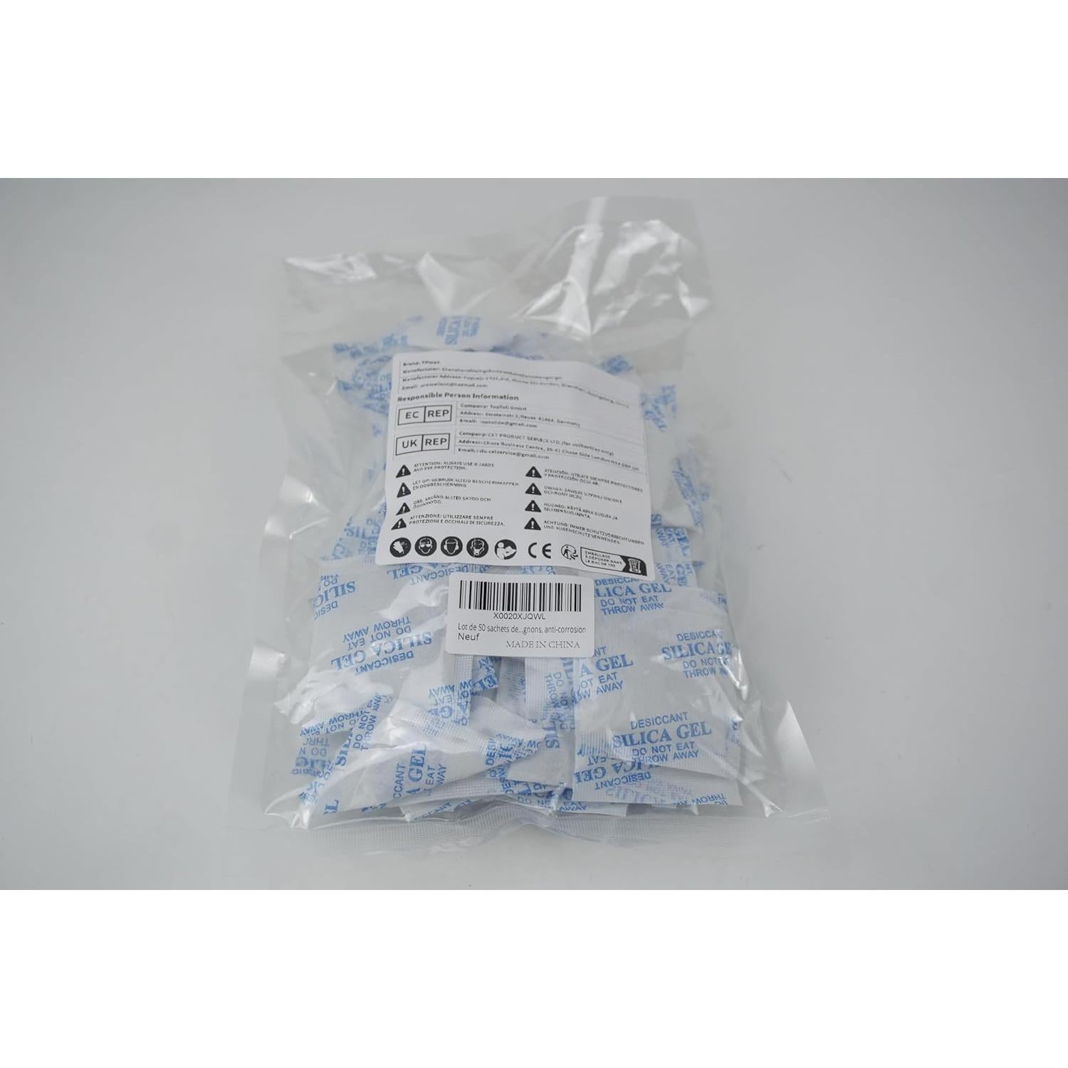 50 Paquetes Gel de Sílice Deshidratante Ur-Excellent 10g