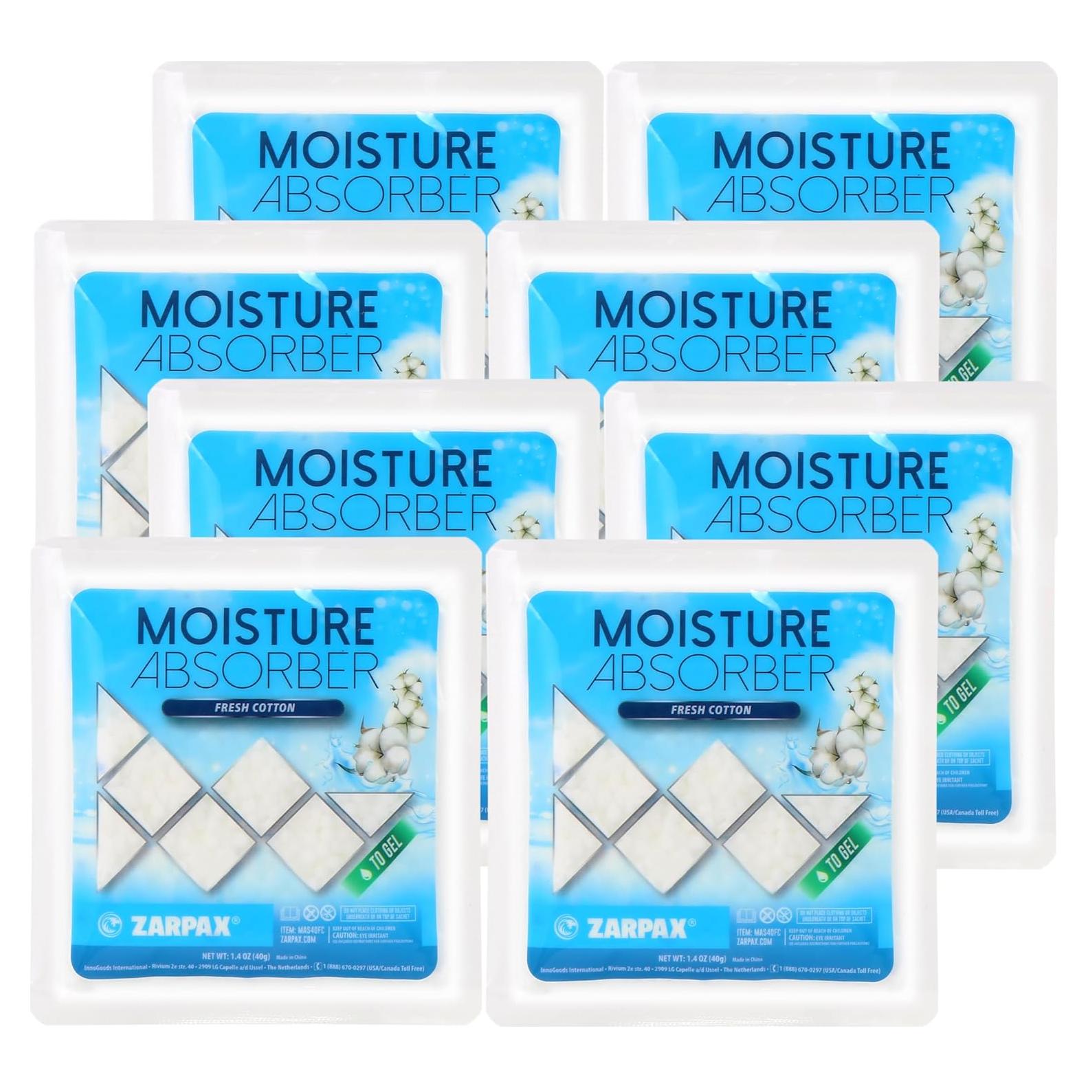 Bolsitas Deshumidificadoras Zarpax Algodón Fresco - Set de 8
