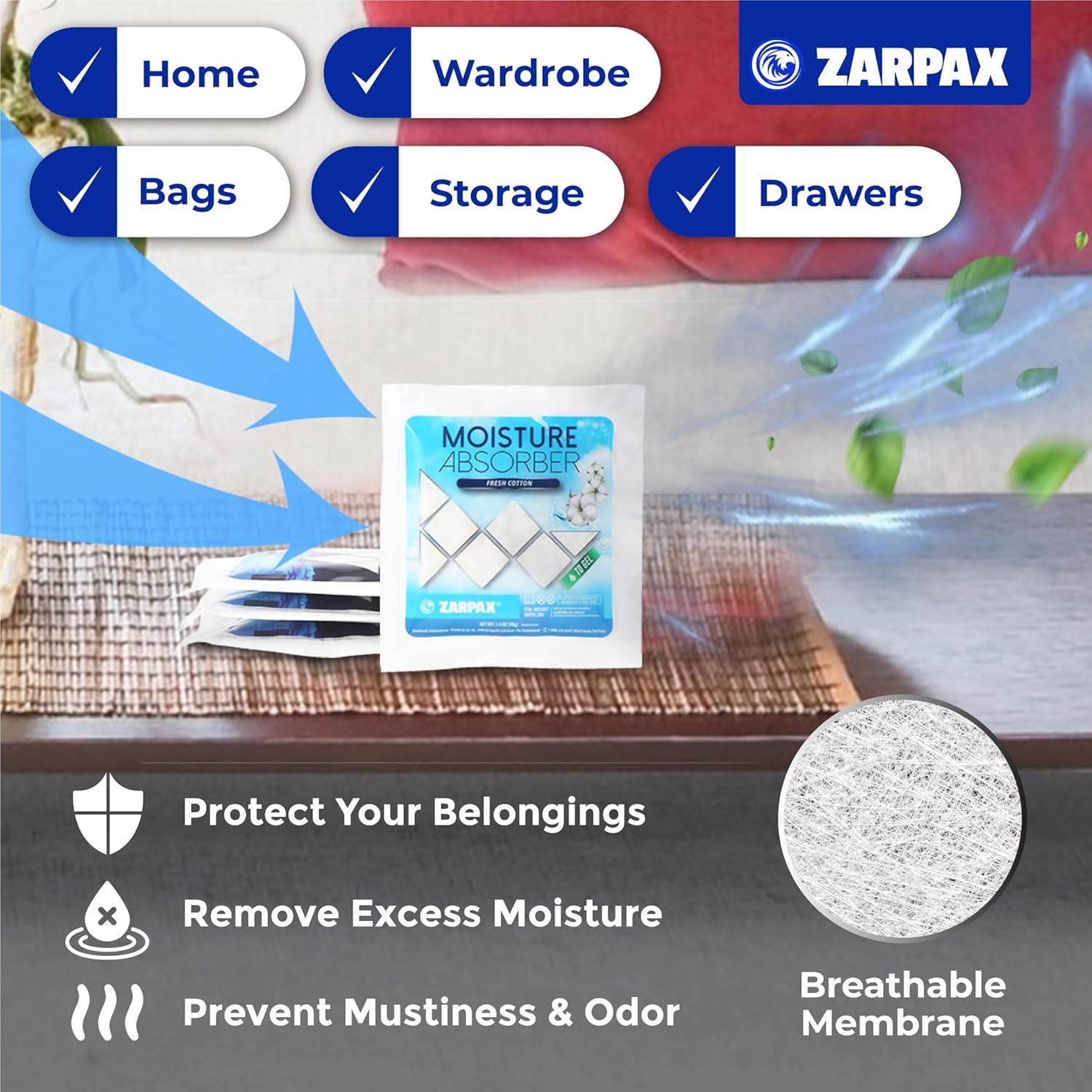 Bolsitas Deshumidificadoras Zarpax Algodón Fresco - Set de 8