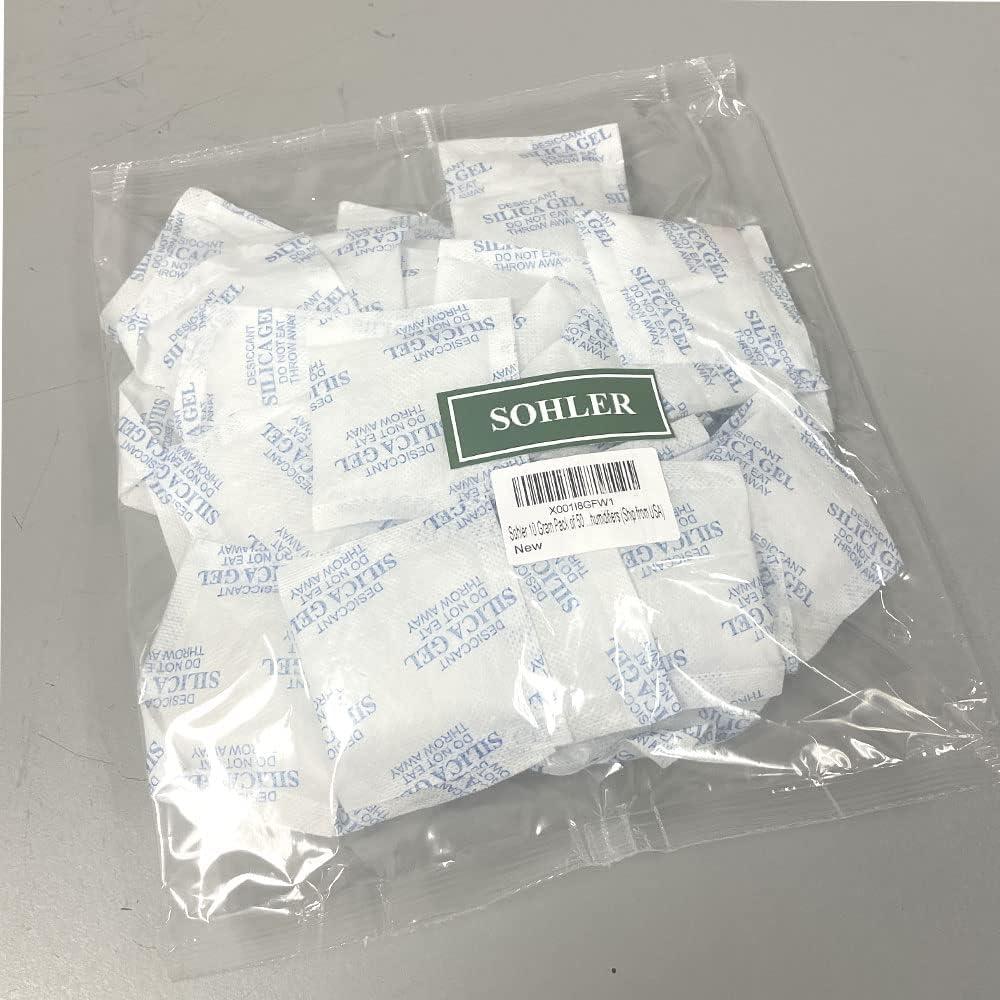 Paquetes de Gel de Sílice Sohler Premium 10g - 50 Paquetes Deshidratantes