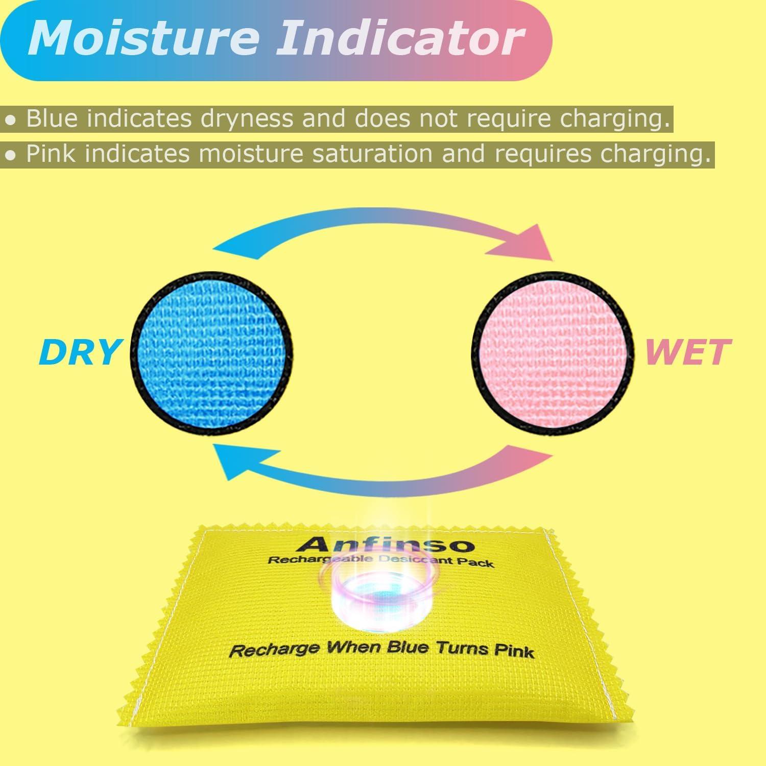Paquete de 4 Gel de Sílice Deshidratante Anfinso 100g