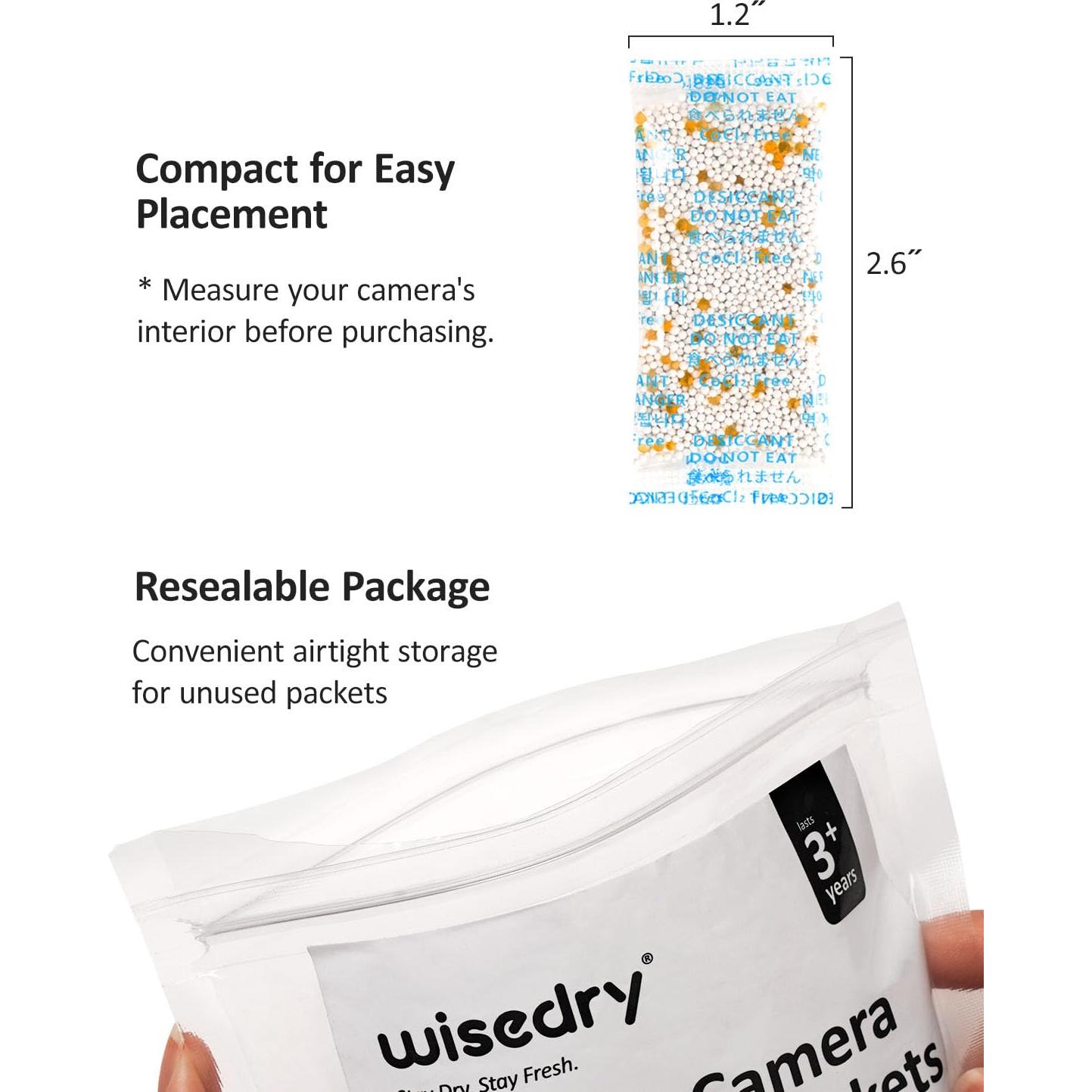 Paquetes Deshidratantes Wisedry 5g x 20 Unidades para Cámaras