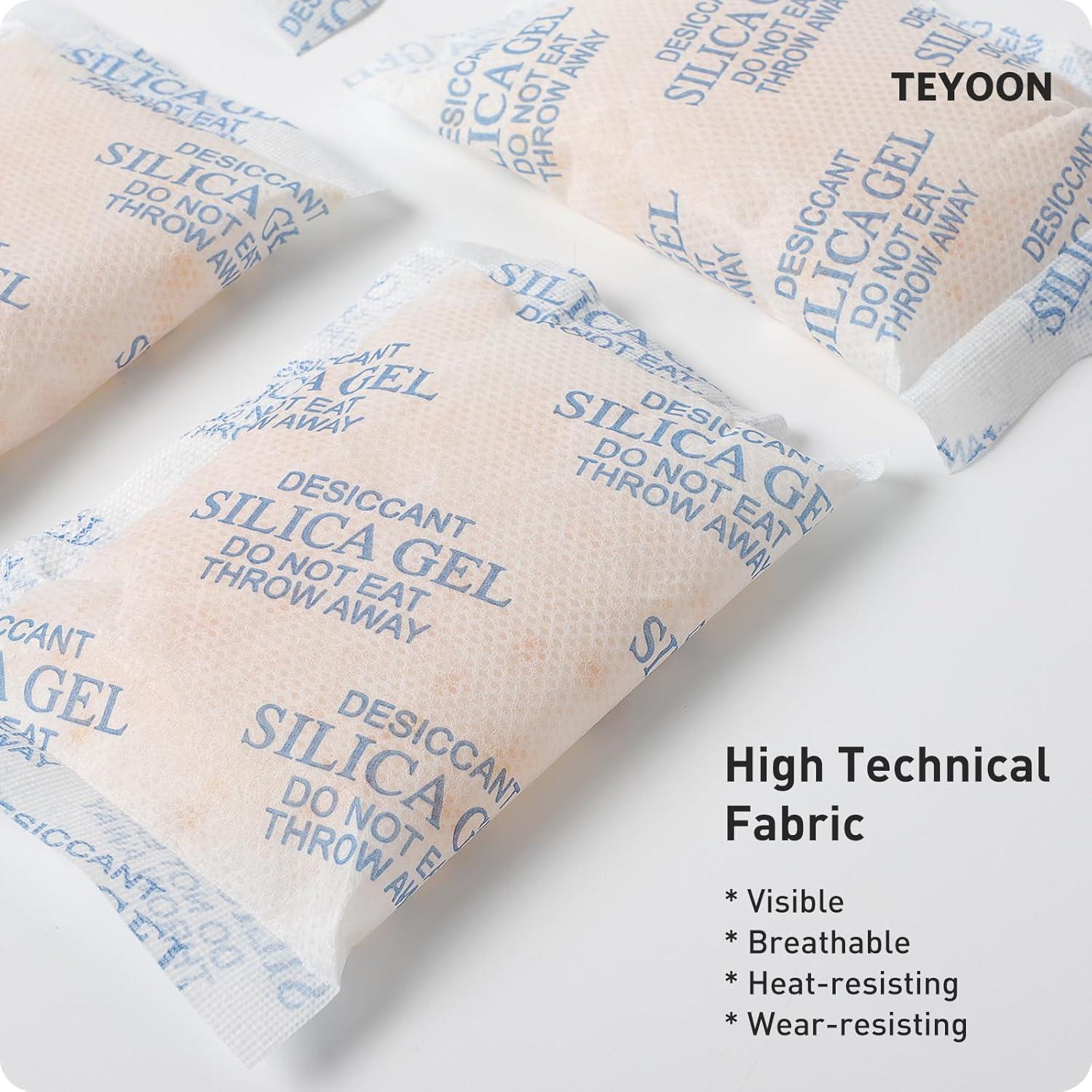 Paquetes de Gel de Silica Grado Alimenticio 50g x 12 TEYOON