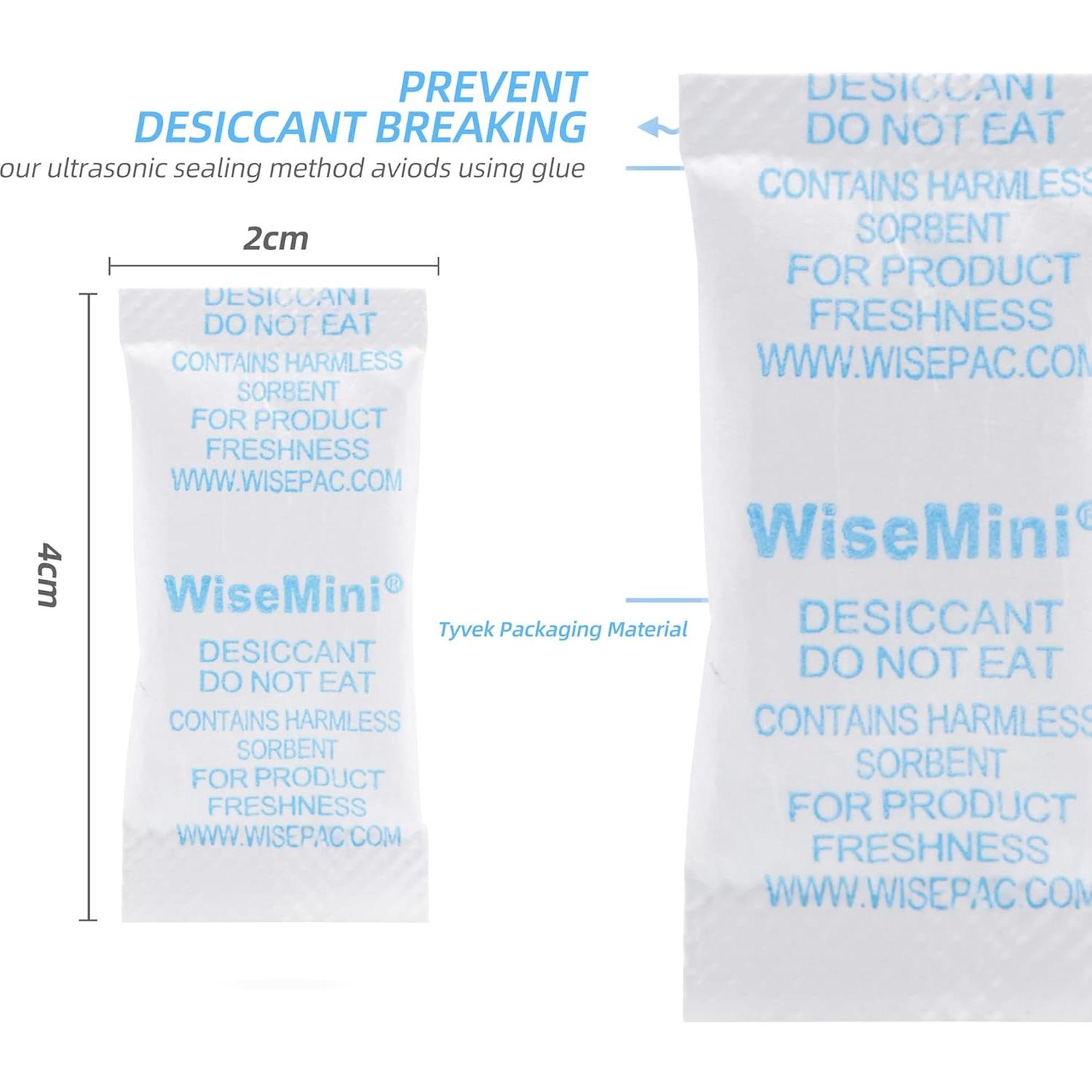 300 Paquetes de Gel de Sílice 1g Grado Alimenticio Wisesorbent