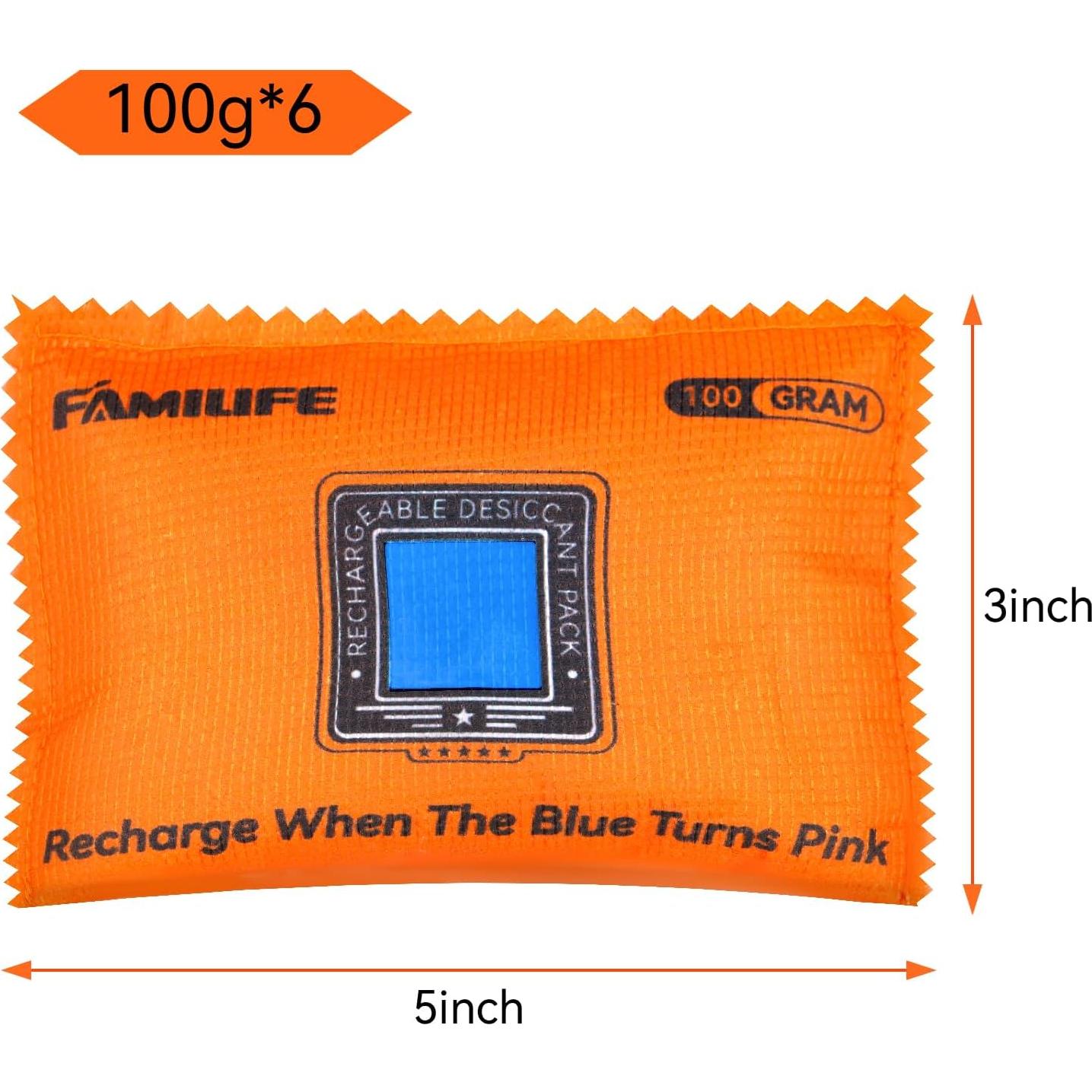 Paquetes Deshidratantes Reutilizables FAMILIFE 100g - 6 Unidades