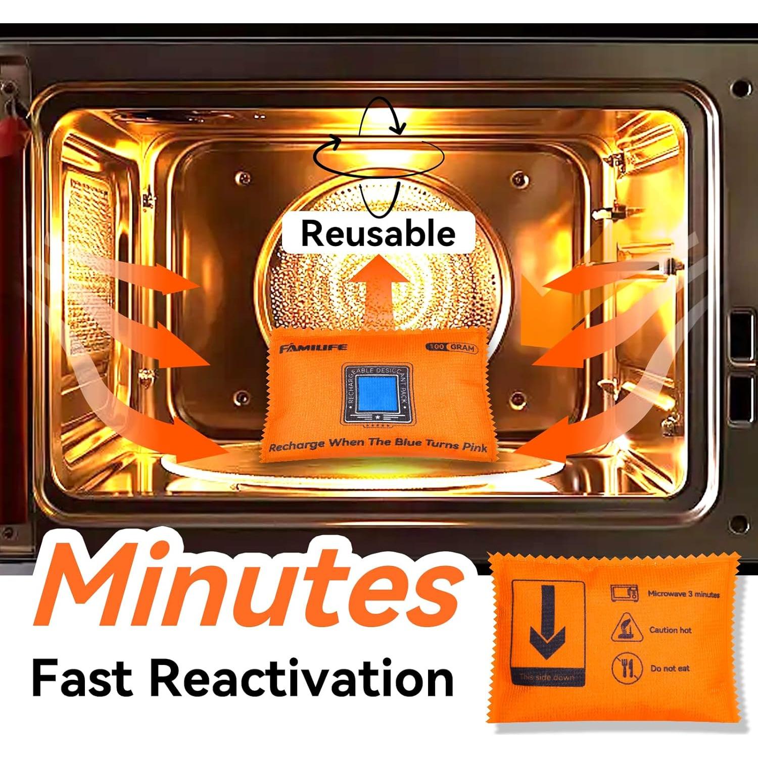 Paquetes Deshidratantes Reutilizables FAMILIFE 100g - 6 Unidades
