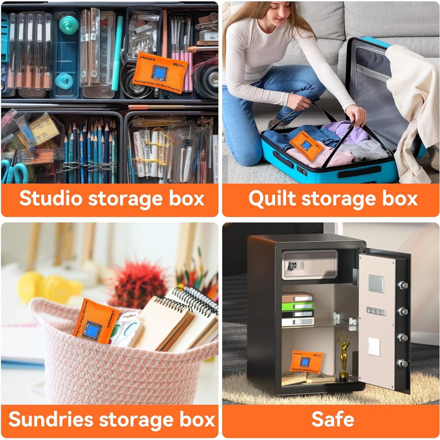 Paquetes Deshidratantes Reutilizables FAMILIFE 100g - 6 Unidades