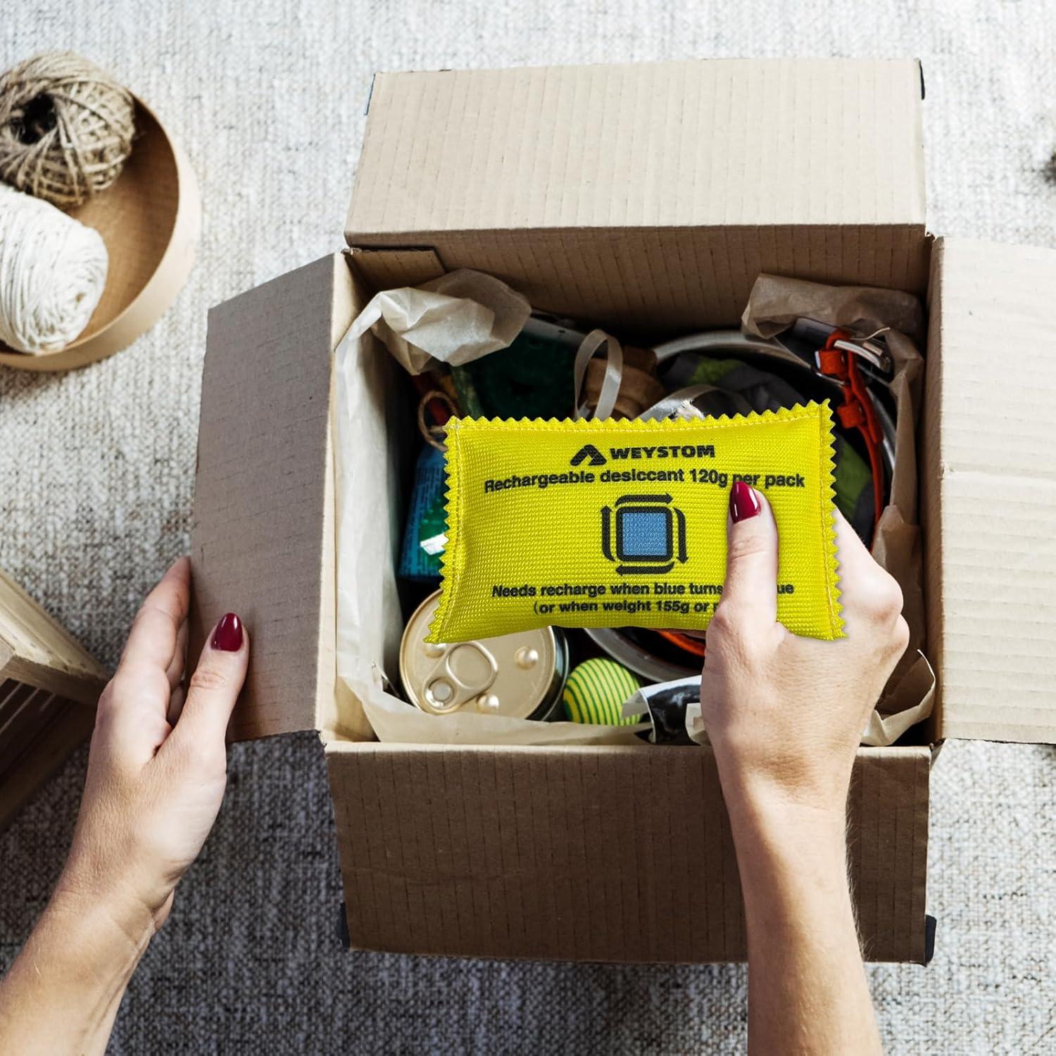 2 Paquetes Deshidratante Recargable WEYSTOM 120g - Absorción de Humedad