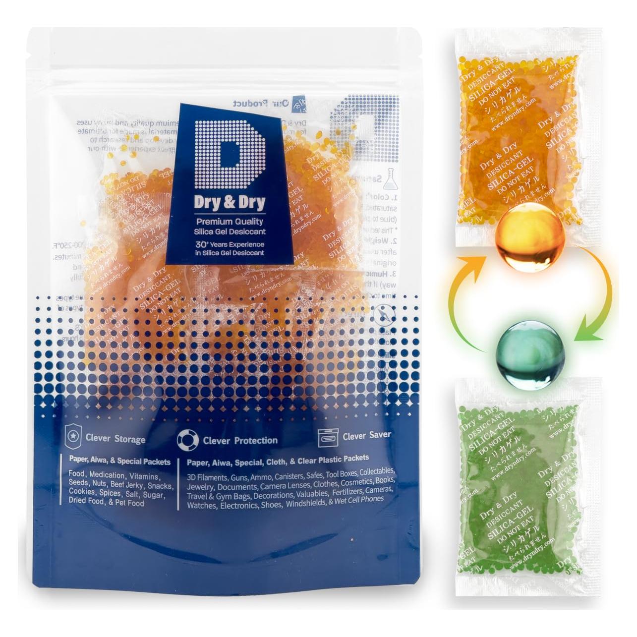 Paquetes de Gel de Sílice Seco y Seco 10g - 25 Unidades