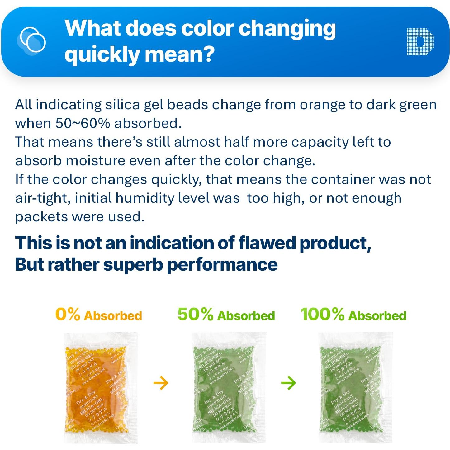 Paquetes de Gel de Sílice Seco y Seco 10g - 25 Unidades