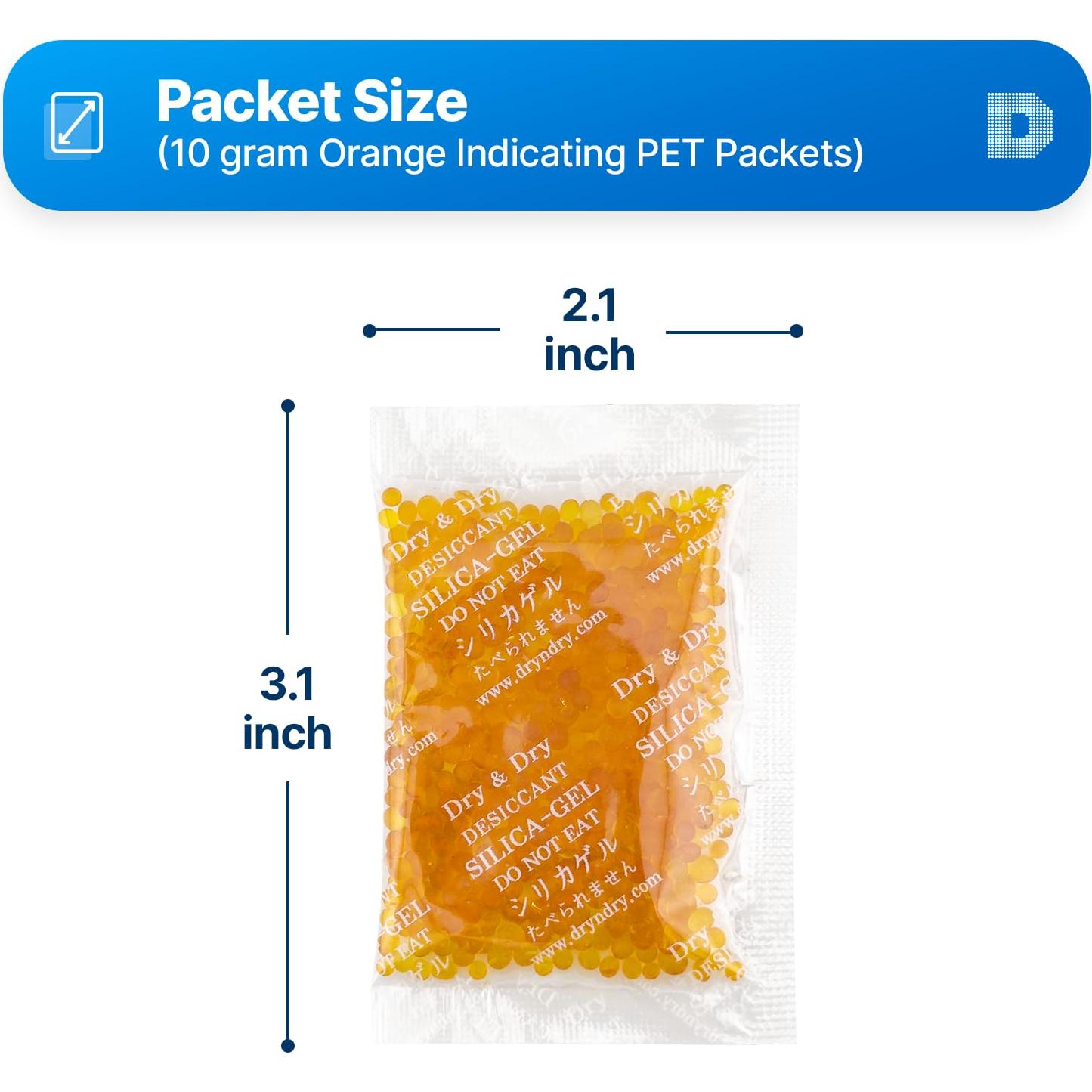 Paquetes de Gel de Sílice Seco y Seco 10g - 25 Unidades