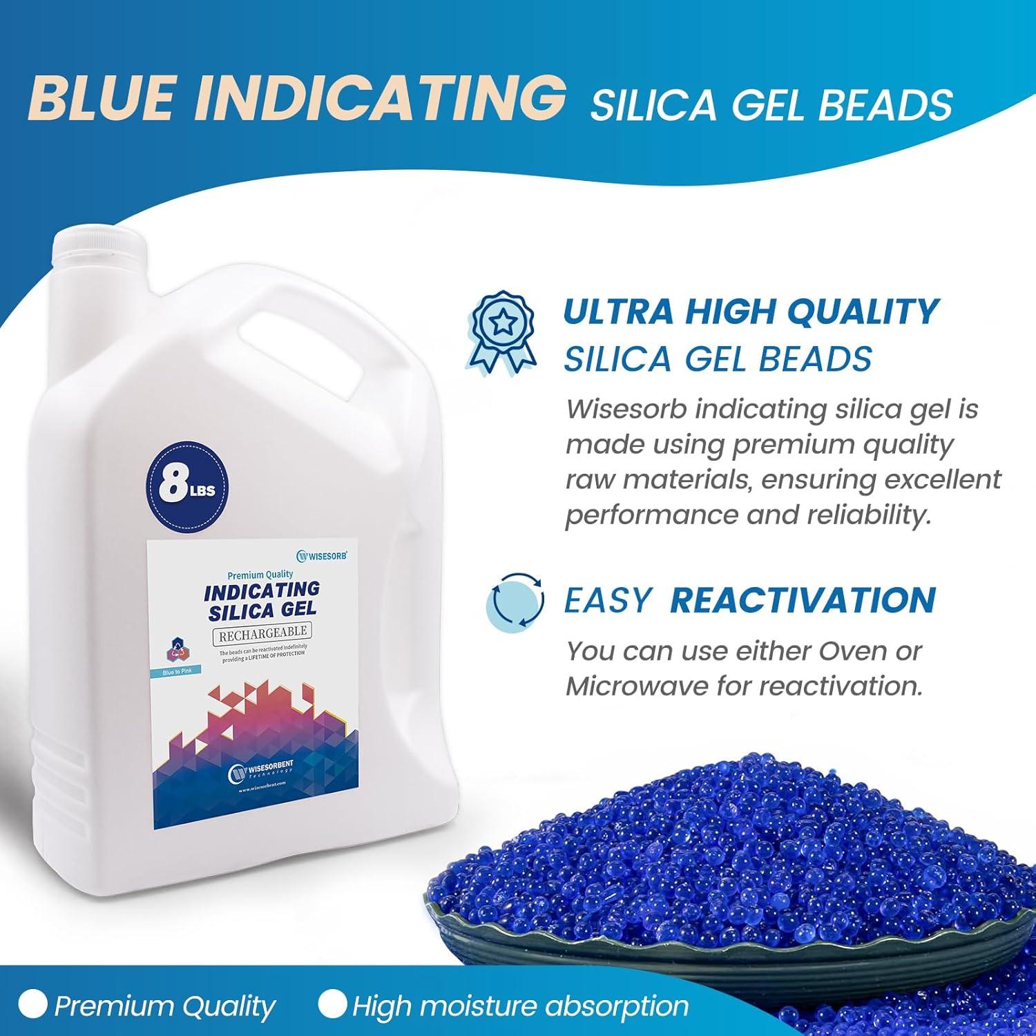Perlas de Gel de Silica Wisesorb 3.63KG Indicadoras Azules