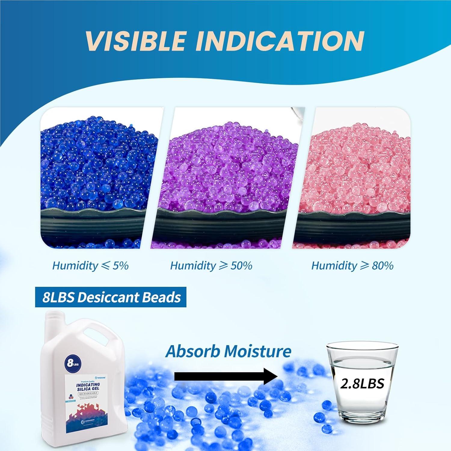 Perlas de Gel de Silica Wisesorb 3.63KG Indicadoras Azules