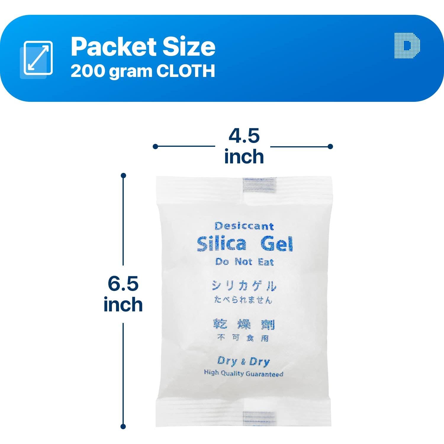 Gel de Silica Premium L2K 200g - 5 Paquetes Deshidratadores