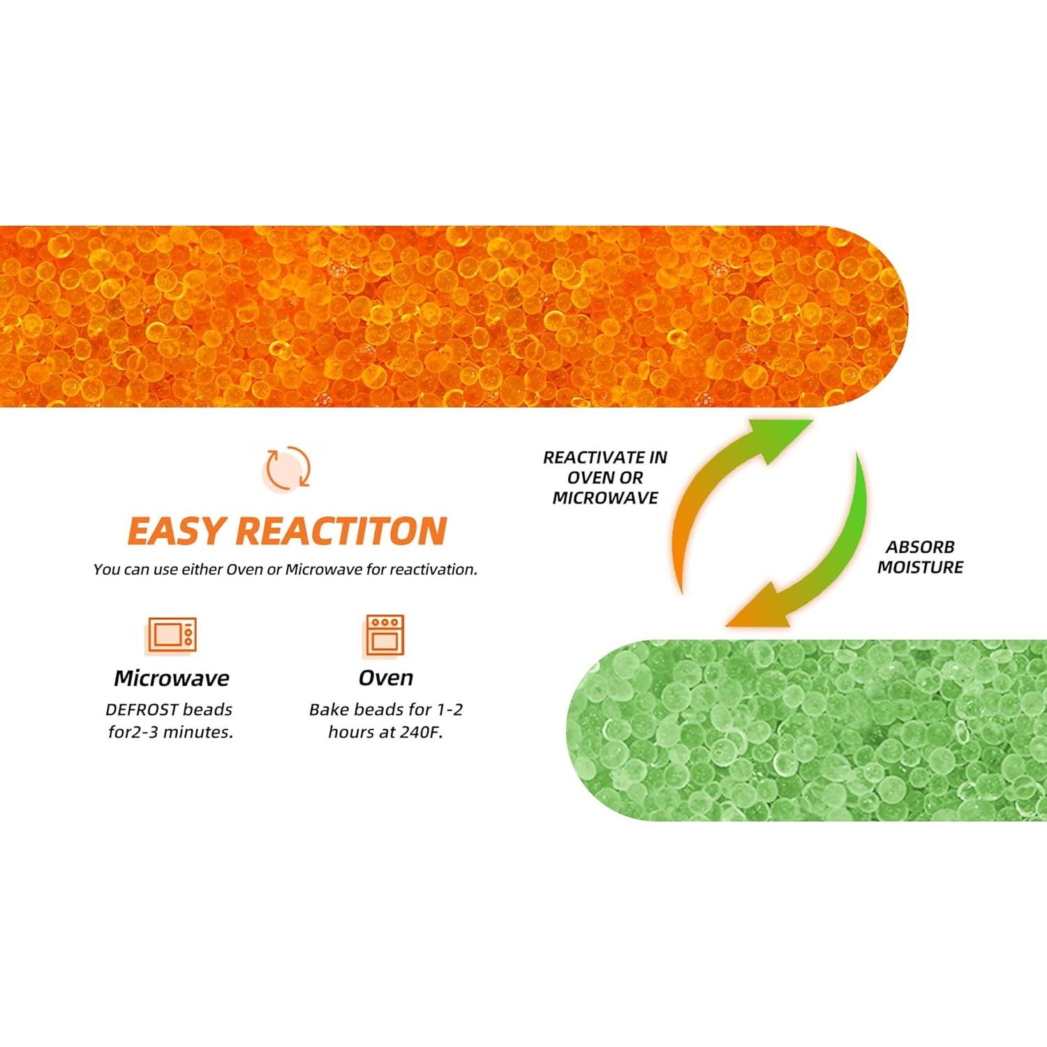 Paquetes de Gel de Sílice Adsorbco 500g - 4 Unidades Recargables