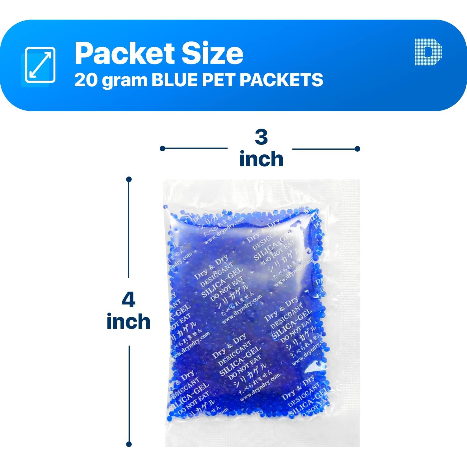 Paquetes de Gel de Silica Seco y Seco Azul 20g - 7 Paquetes