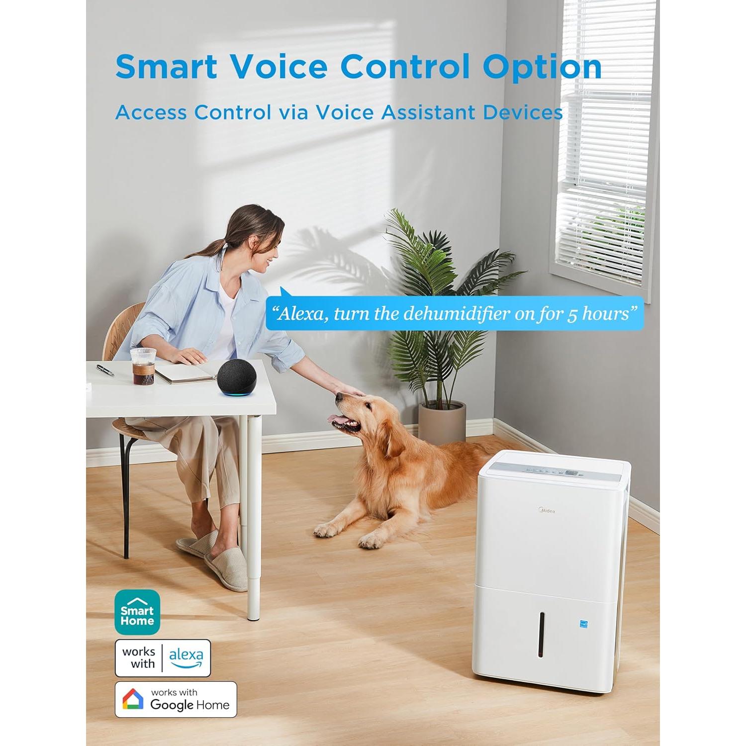 Deshumidificador Midea 50 Pintas WiFi 418 m² Blanco Energy Star