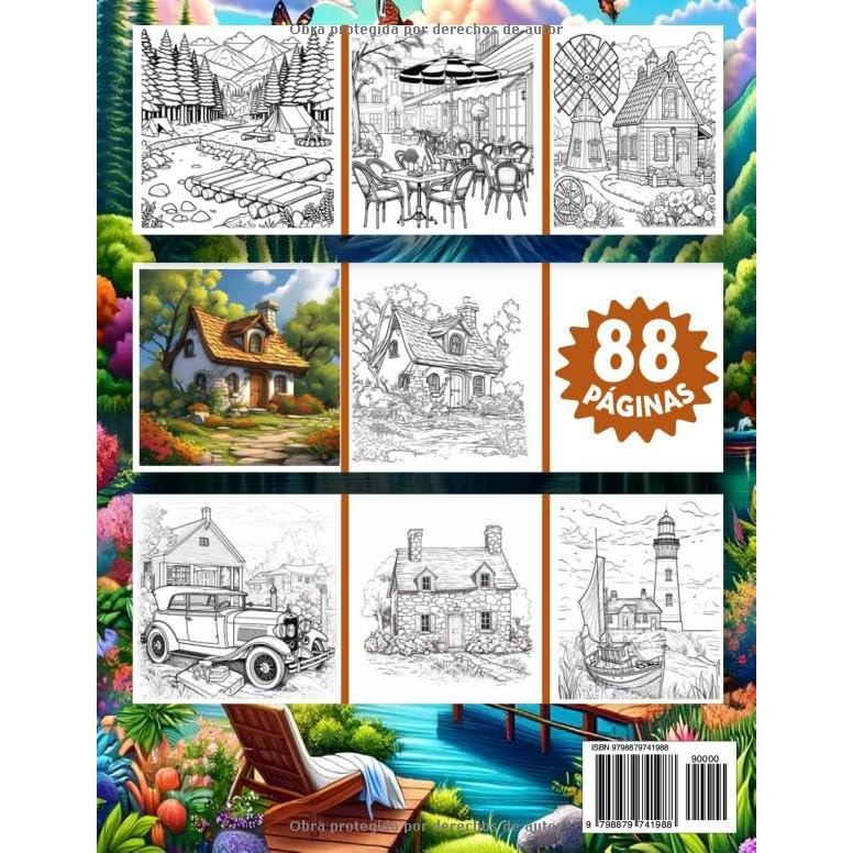 Libro de Colorear Paisajes Relajantes para adultos: Encuentra Tu Paz Interior a Través del Arte, Libro para Pintar Paisajes de Naturaleza, Bosques, ... y Encantos Bucólicos (Spanish Edition)