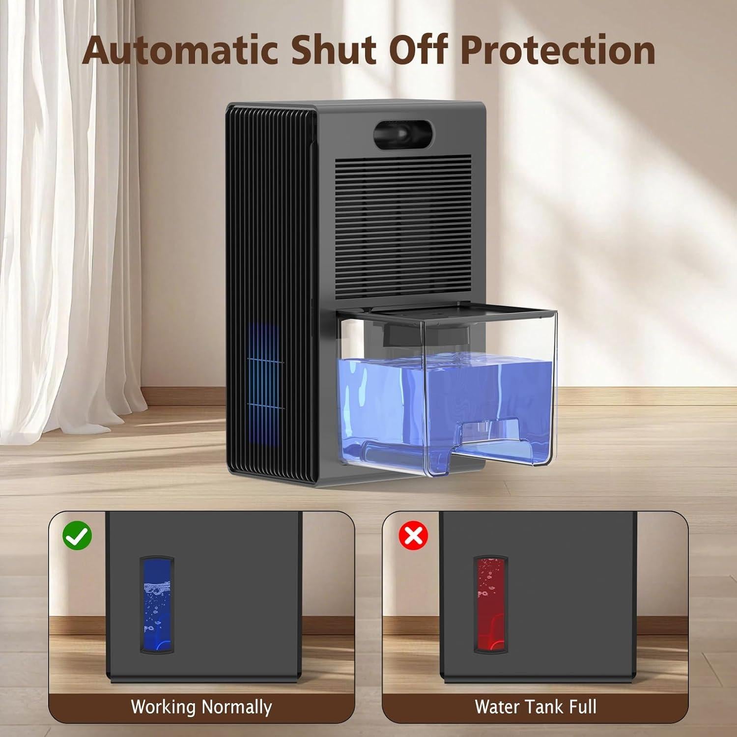 Deshumidificador NineSky CT2 2.8L Gris con Apagado Automático