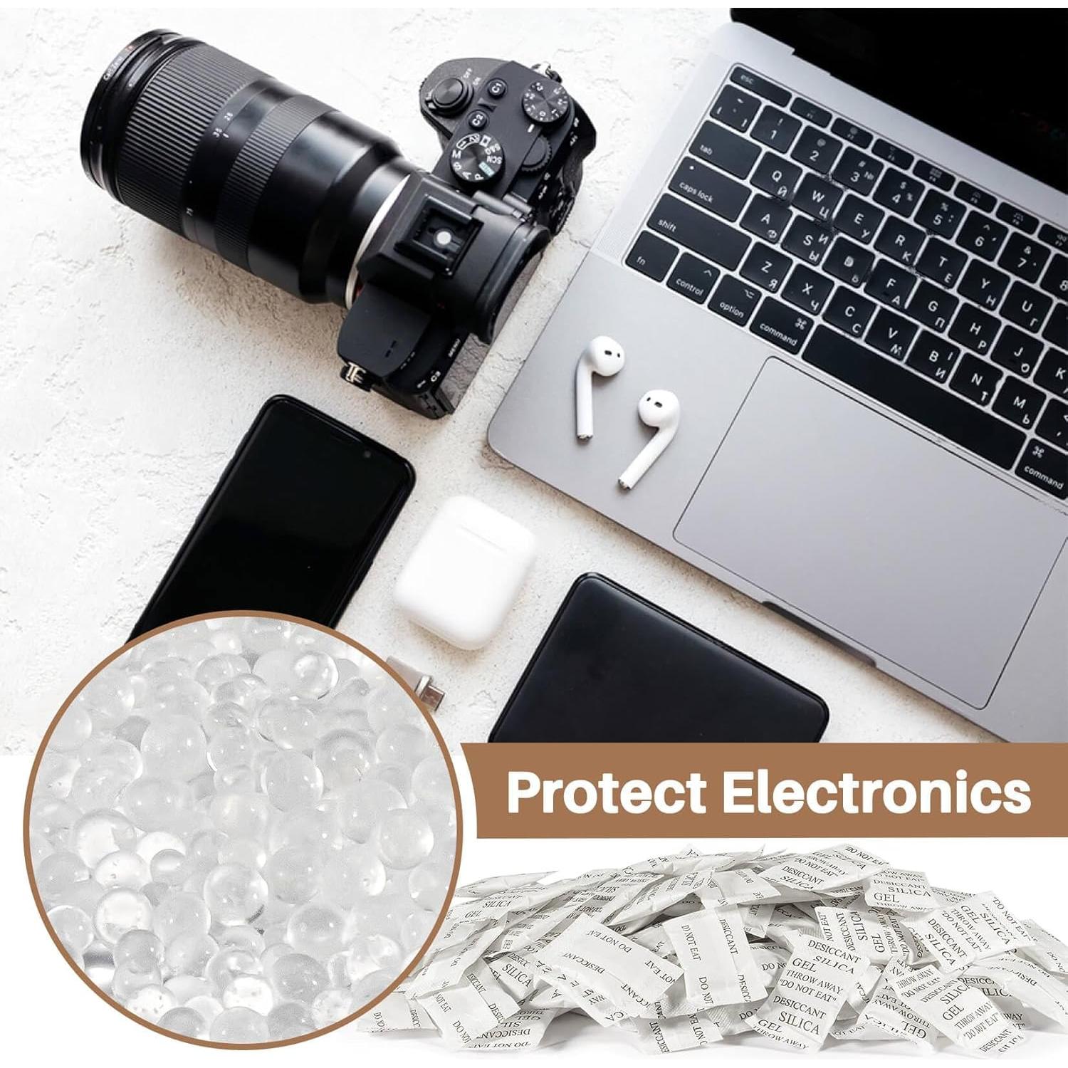 Paquetes Deshidratantes Antihumedad Sukh 100PCS 2g Gel Silicona