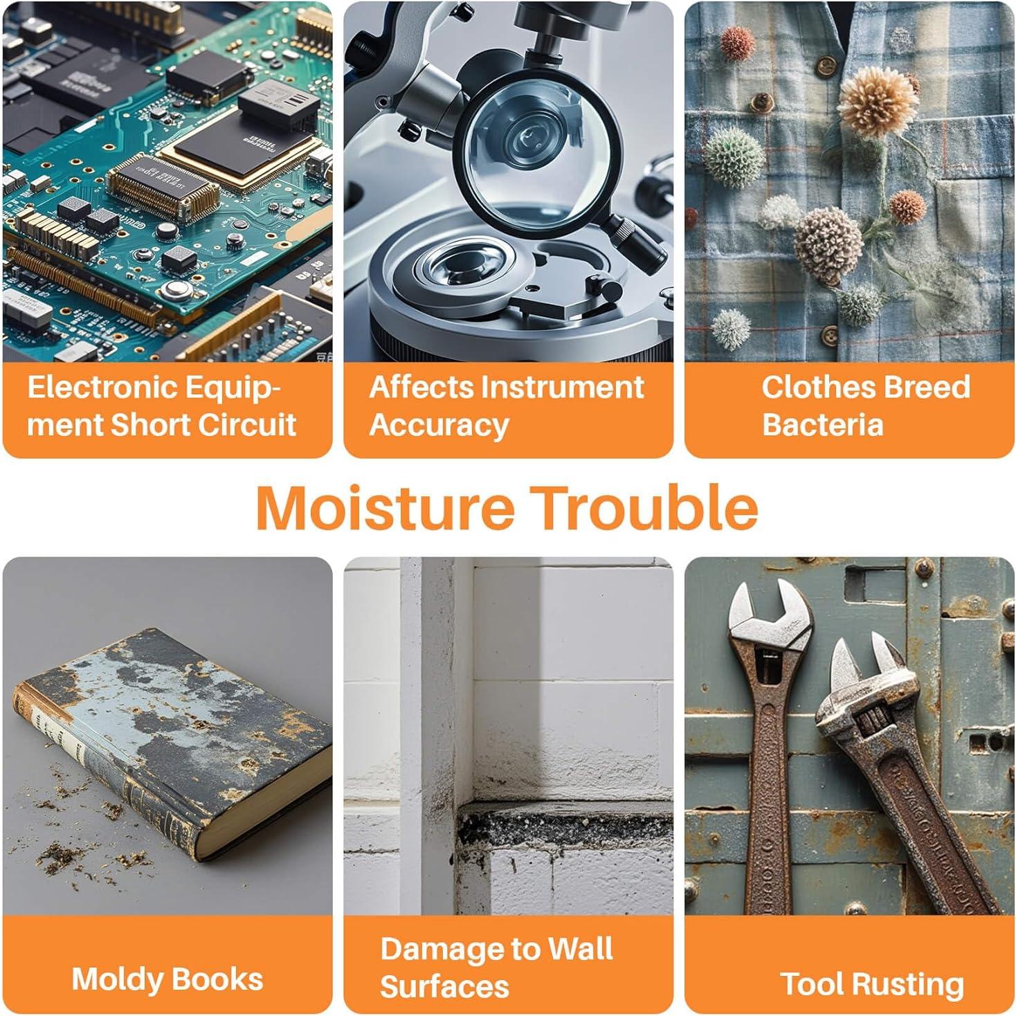 Paquetes Deshidratantes Antihumedad Sukh 100PCS 2g Gel Silicona