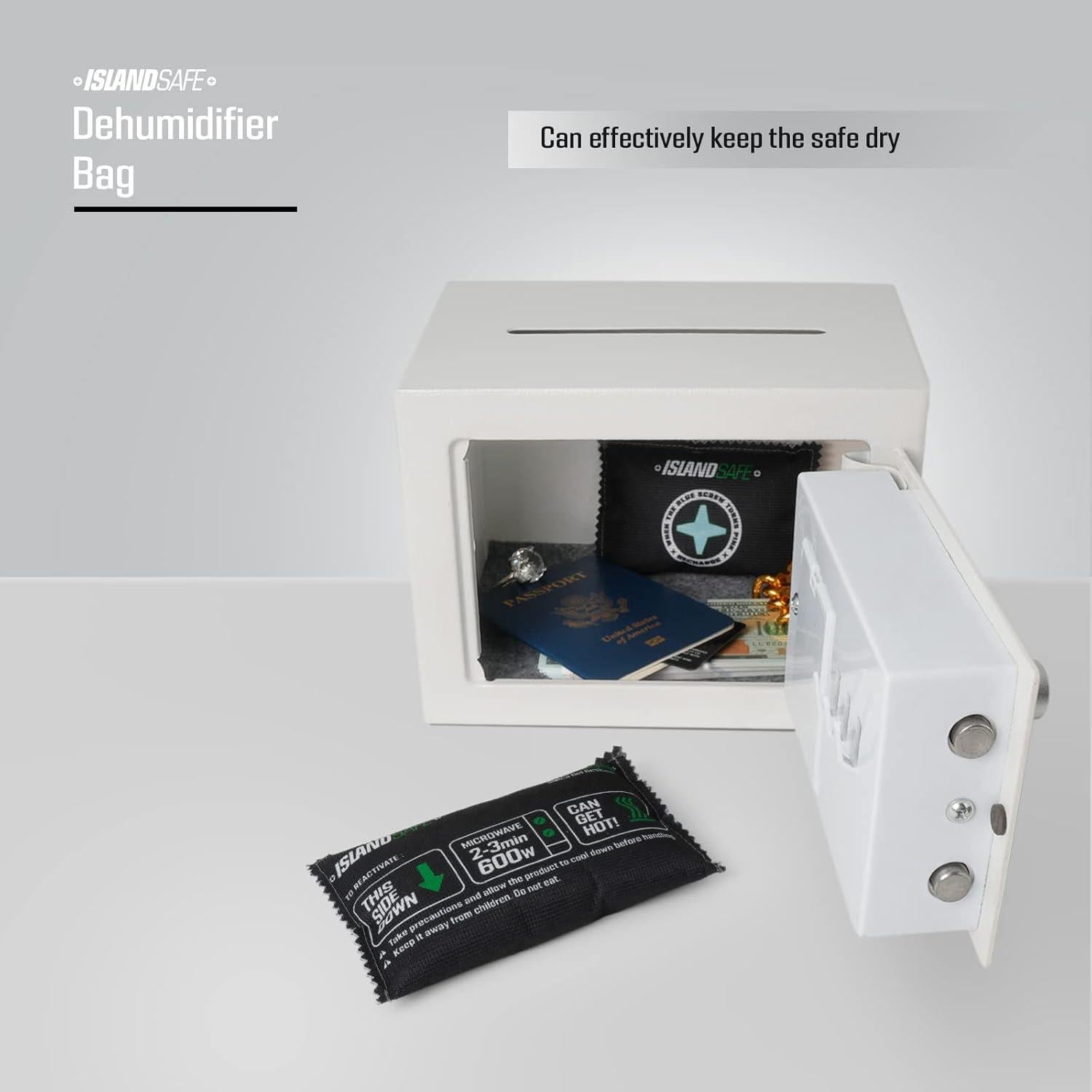 Bolsa Deshumidificadora ISLANDSAFE 200g Recargable Microondas