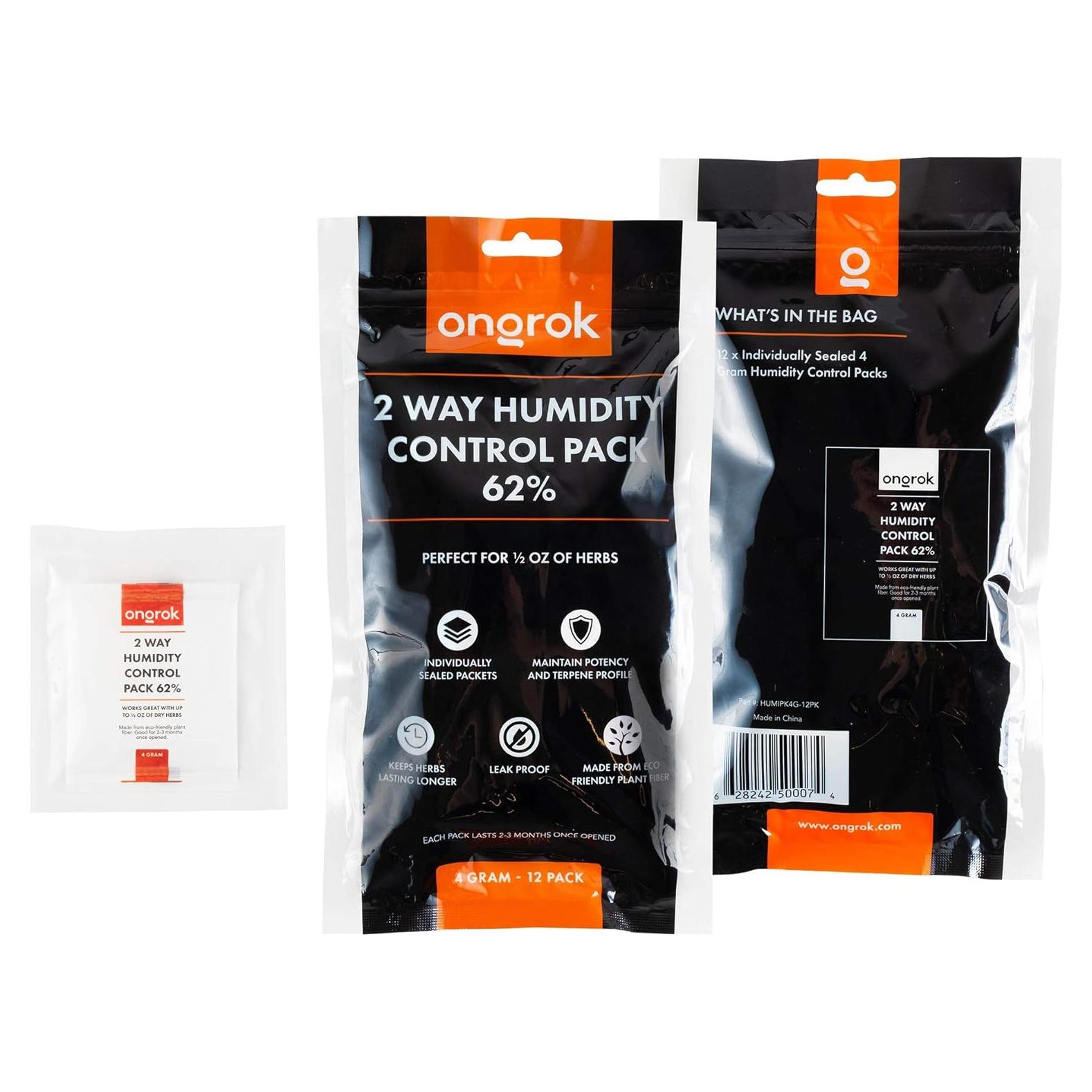 Paquete de Control de Humedad ONGROK 62% HR - 12 Unidades