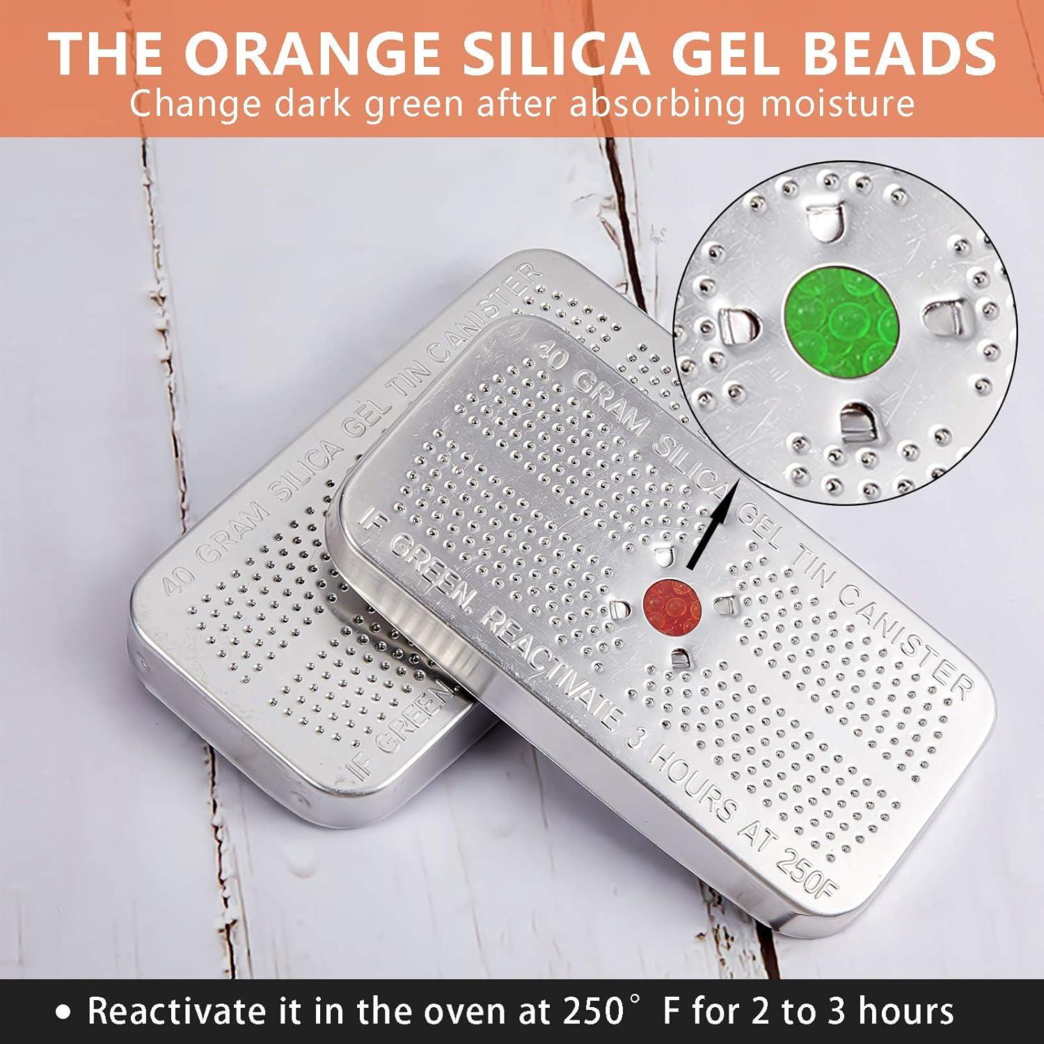 Deshumidificador Gel Silica Patelai 7 Piezas 40g Lata Reutilizable