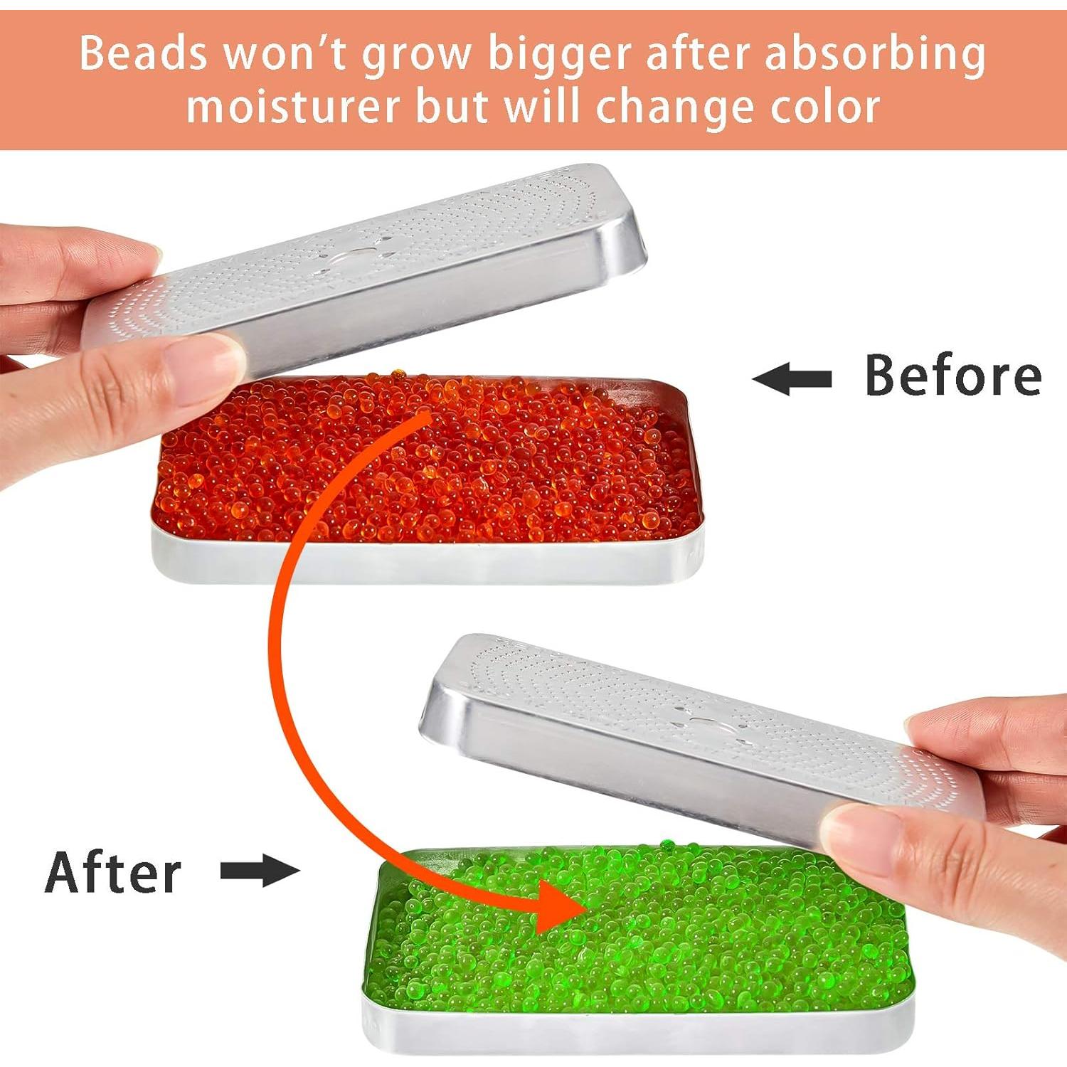 Deshumidificador Gel Silica Patelai 7 Piezas 40g Lata Reutilizable