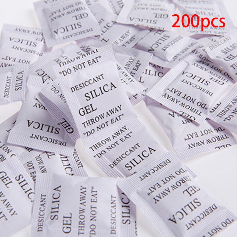 200 Pcs Gel de Silica Alimenticio Saycker Absorbente de Humedad