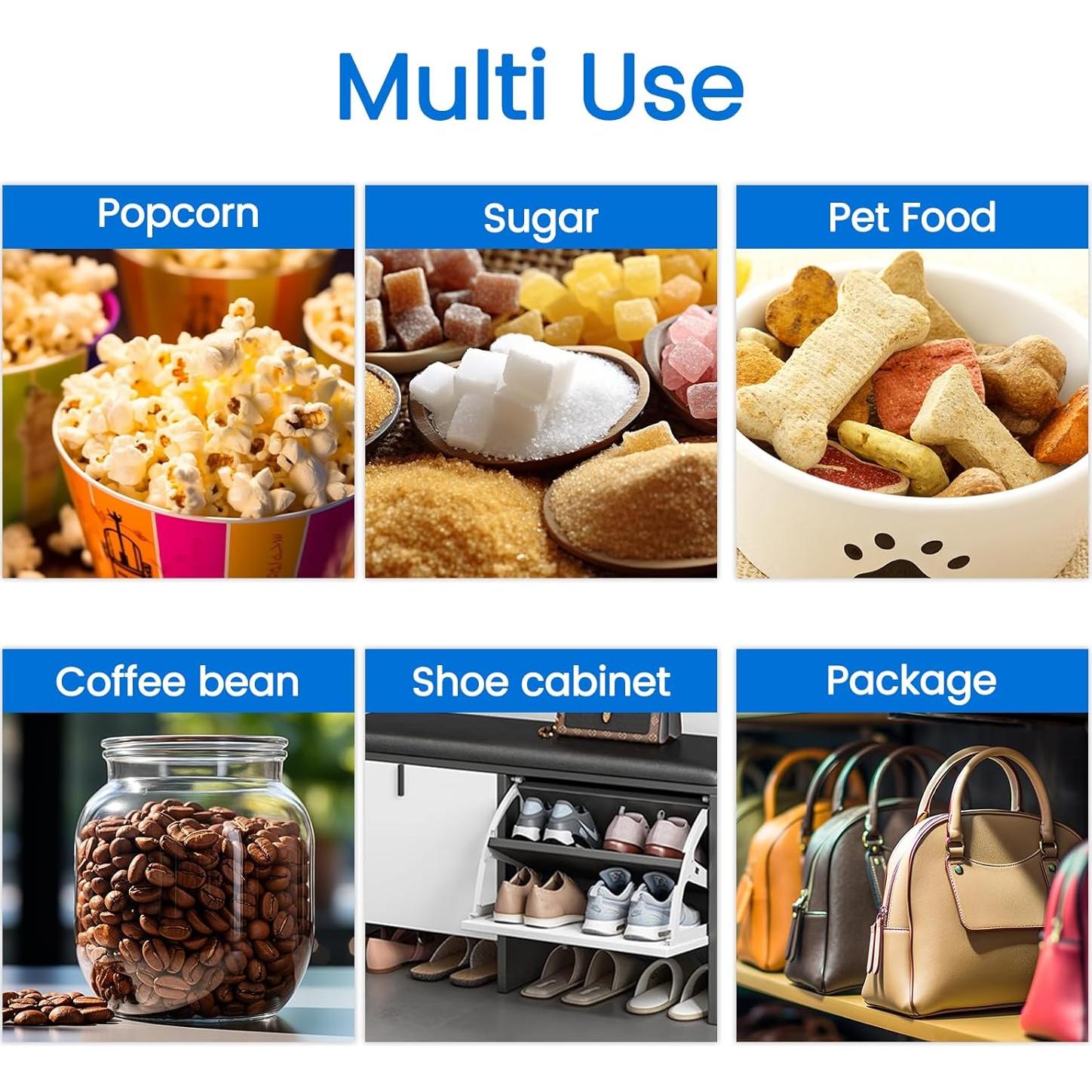 100 Paquetes de Gel de Sílice 5g Wisesorbent para Alimentos