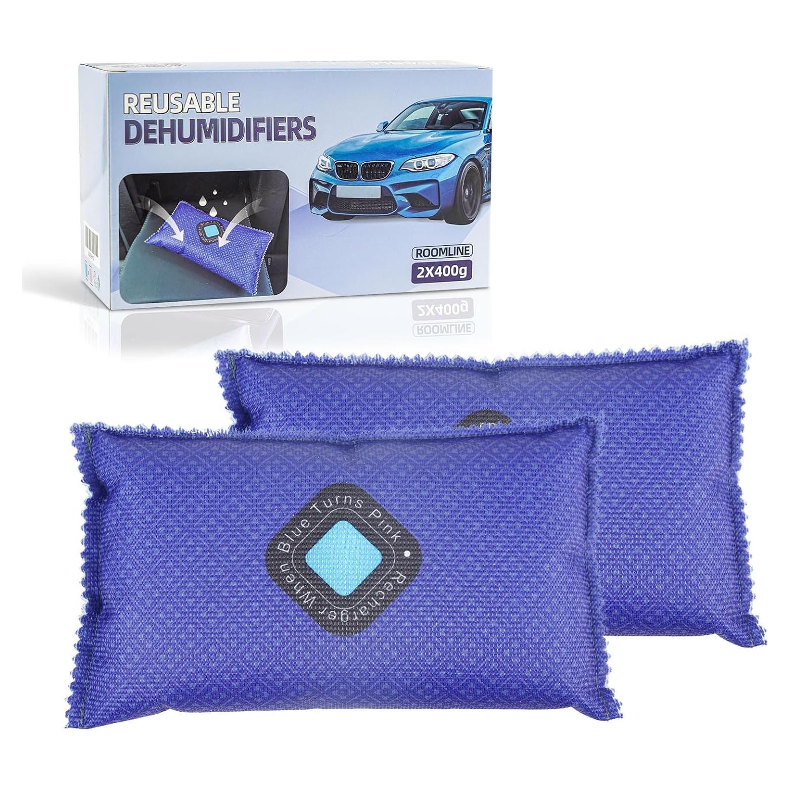 Paquetes Deshidratantes ROOMLINE 2x400g Gel de Sílice Recargables