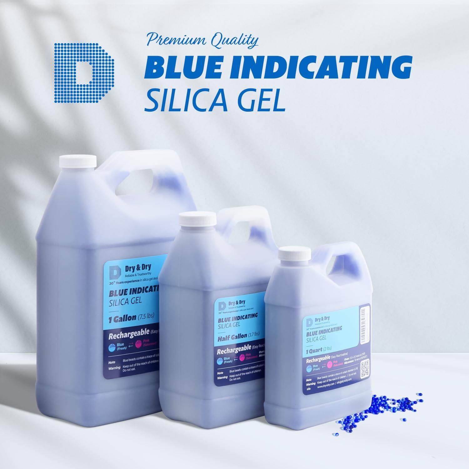 Gel de Sílice Indicador Azul 0.91 kg - Perlas 3-5 mm Reutilizables