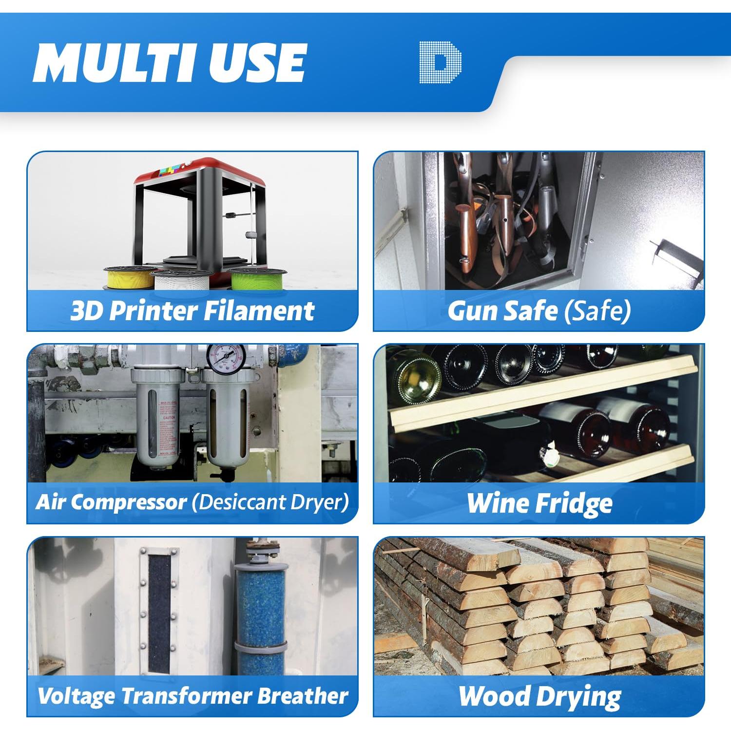 Gel de Sílice Indicador Azul 0.91 kg - Perlas 3-5 mm Reutilizables