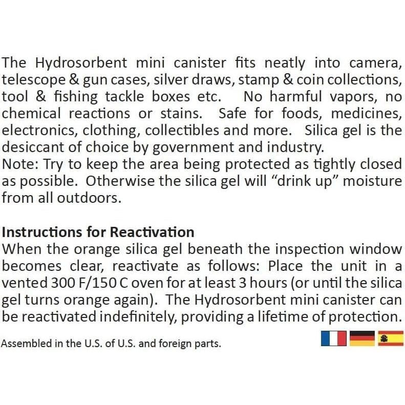 Deshumidificador de Gel de Sílice Hydrosorbent OSG-40 40g Naranja
