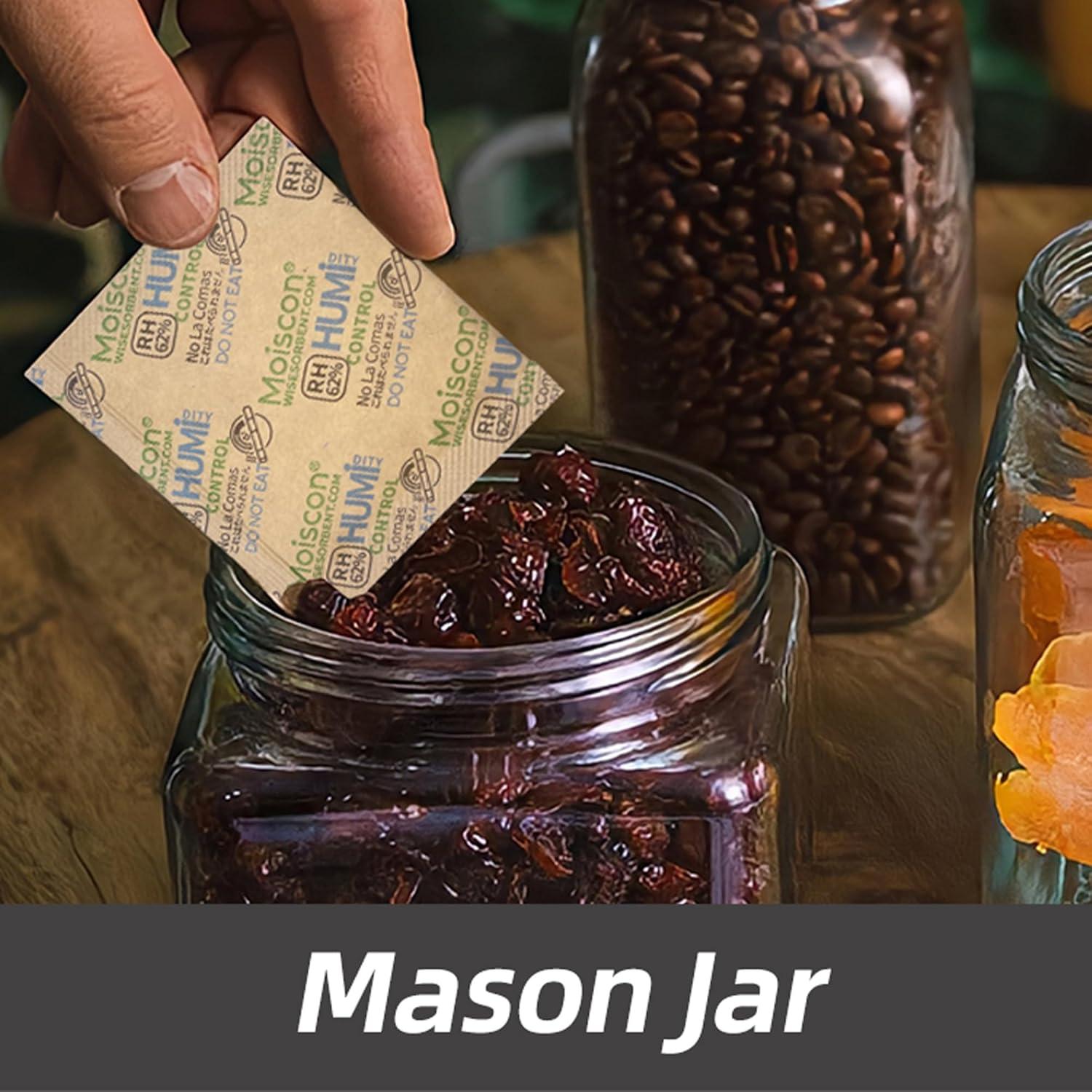 Paquete de 60 Paquetes de Control de Humedad Wisesorb 8g 62% RH