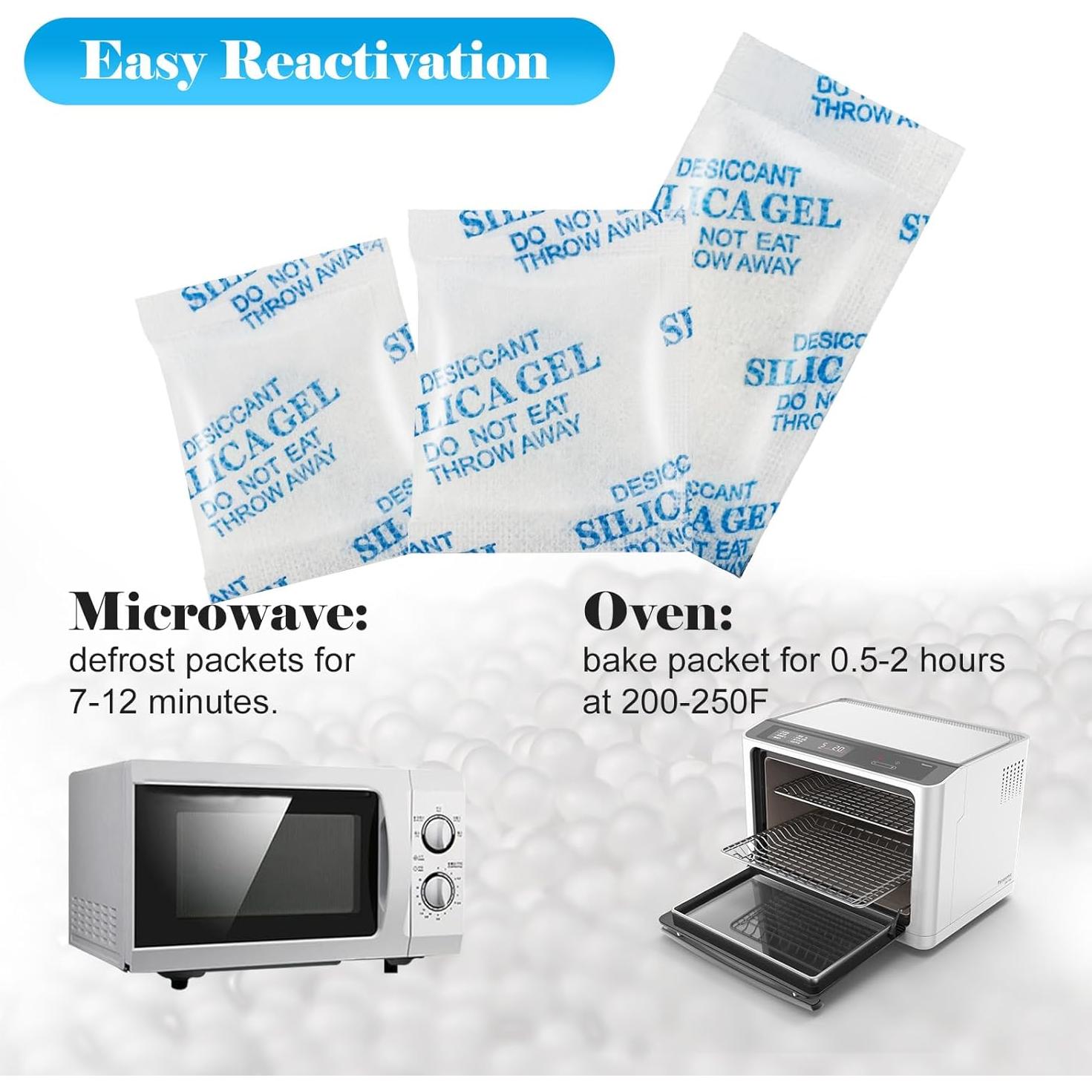 120 Paquetes de Gel de Silica Deshidratante 10g ODDIER