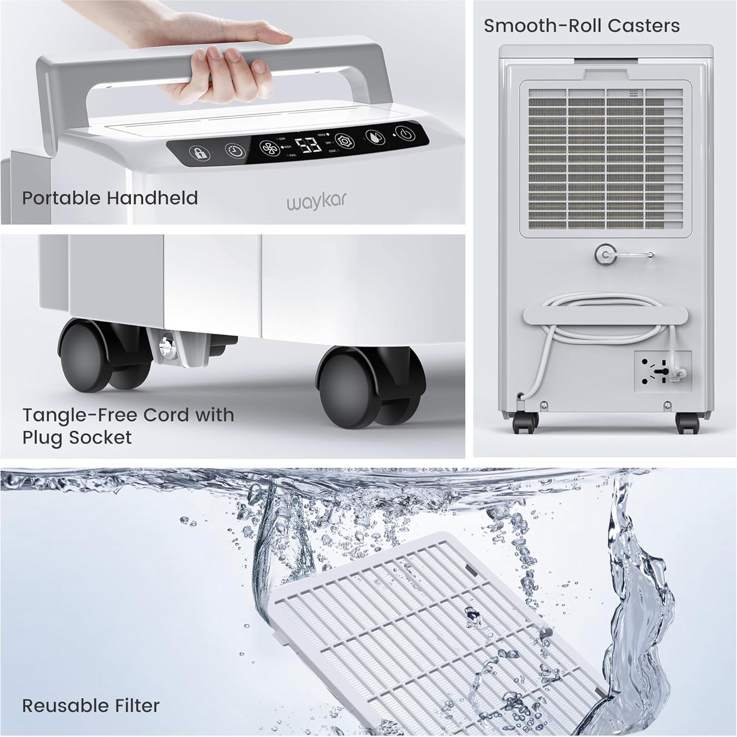 Deshumidificador Waykar 2025 34 Pints 2000 m² Energy Star