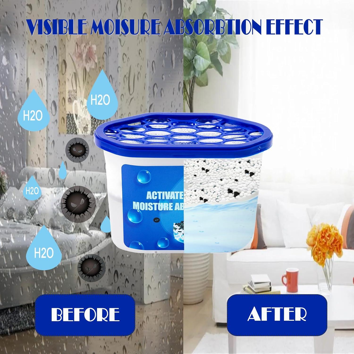 Cajas Absorbentes de Humedad MHTTEC 4 Piezas 1kg Deshumidificadores