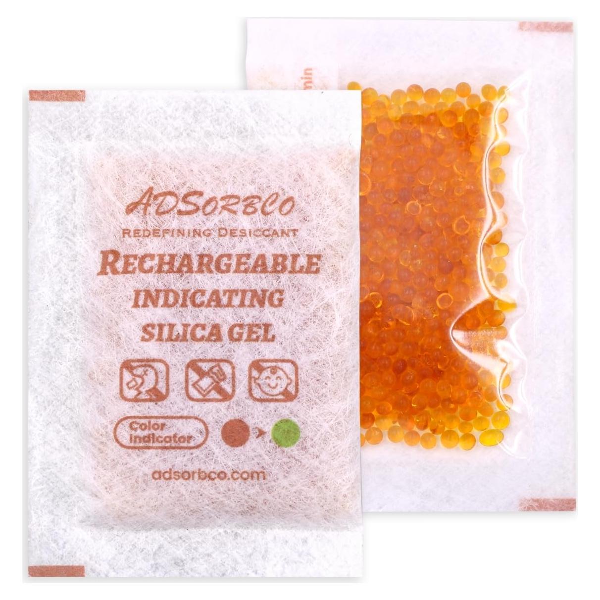 Paquetes de gel de sílice Adsorbco 5g recargables - 50 unidades