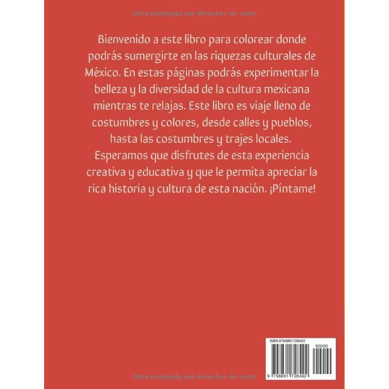 Libro para colorear: Images de Cultura Mexicana (Spanish Edition)