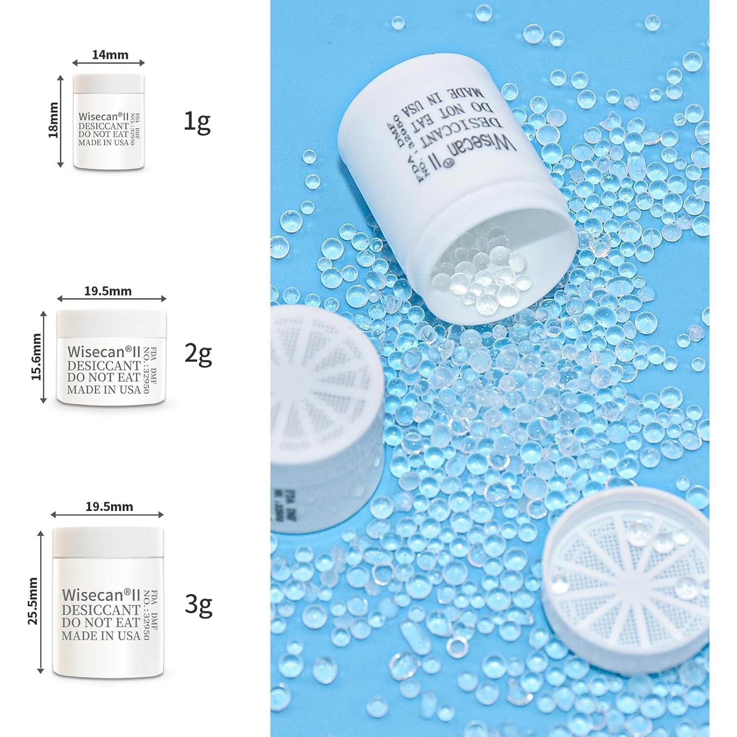100 Canisters Gel de Silica 1g Wisecan - Deshidratantes Seguros