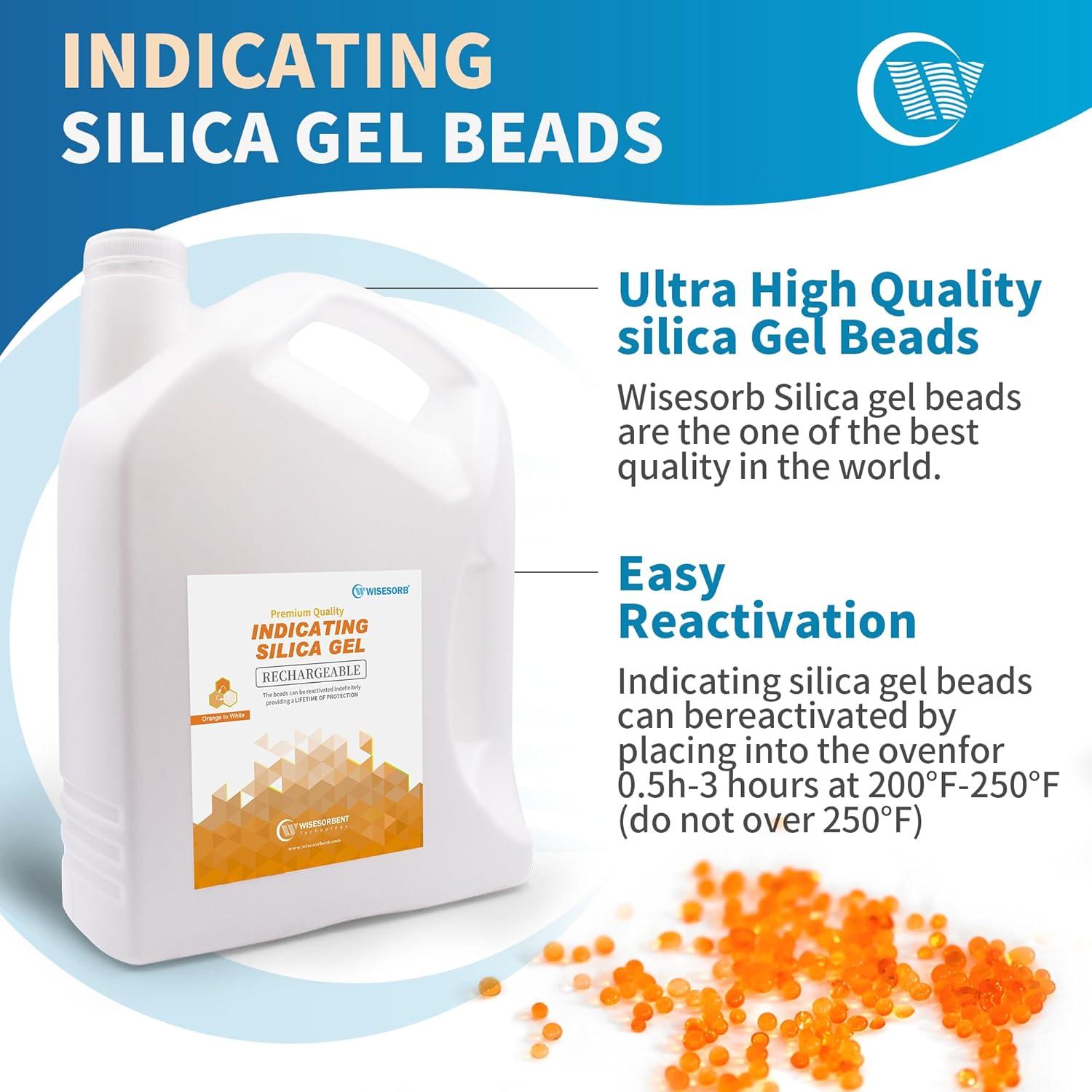 Gel de Silica Indicador Wisesorb 3.4 kg Naranja a Blanco