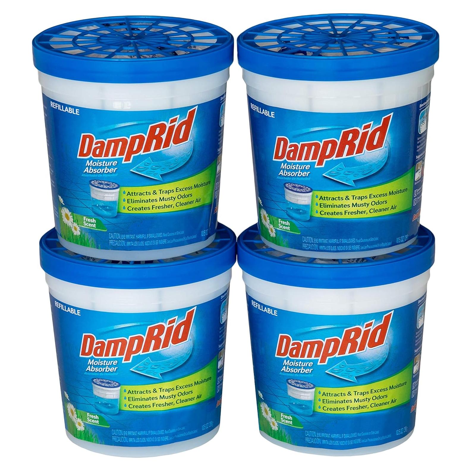 DampRid Absorbente de Humedad Recargable 4 Paquetes 297g