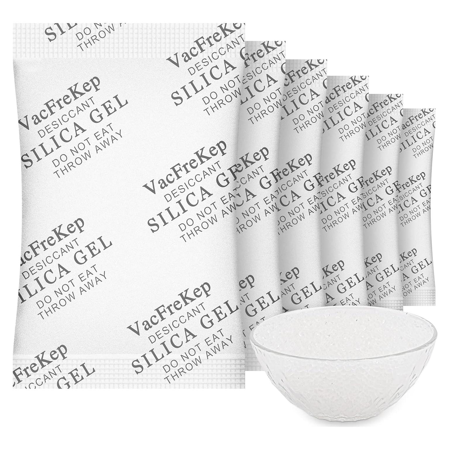 Paquetes de Gel de Silica Grado Alimenticio VacFreKep 10g x 150
