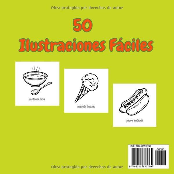 Comida y Merienda: Libro para Colorear (Spanish Edition)