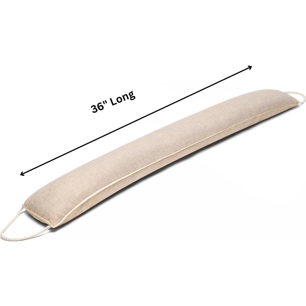 Tope de Puerta de Lino Beige 91 cm - Aislamiento y Estilo