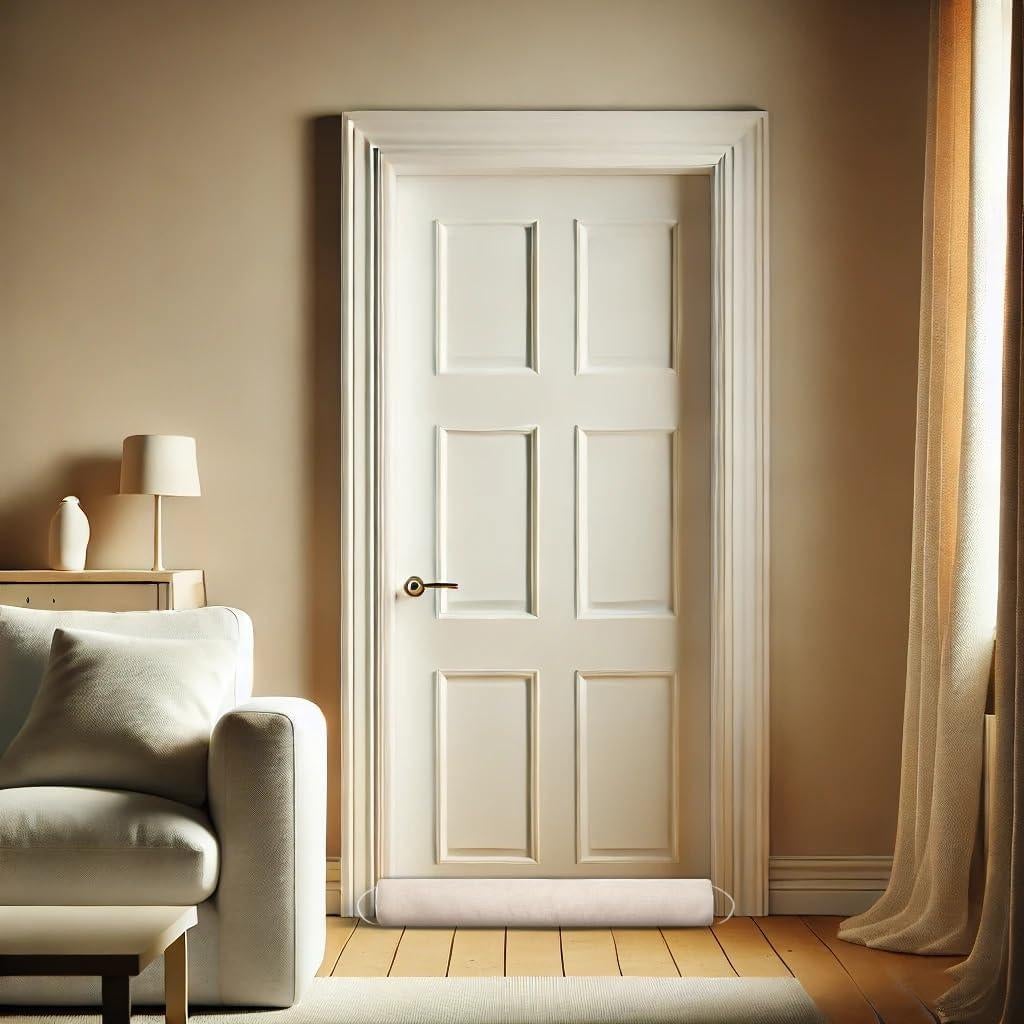 Tope de Puerta de Lino Beige 91 cm - Aislamiento y Estilo